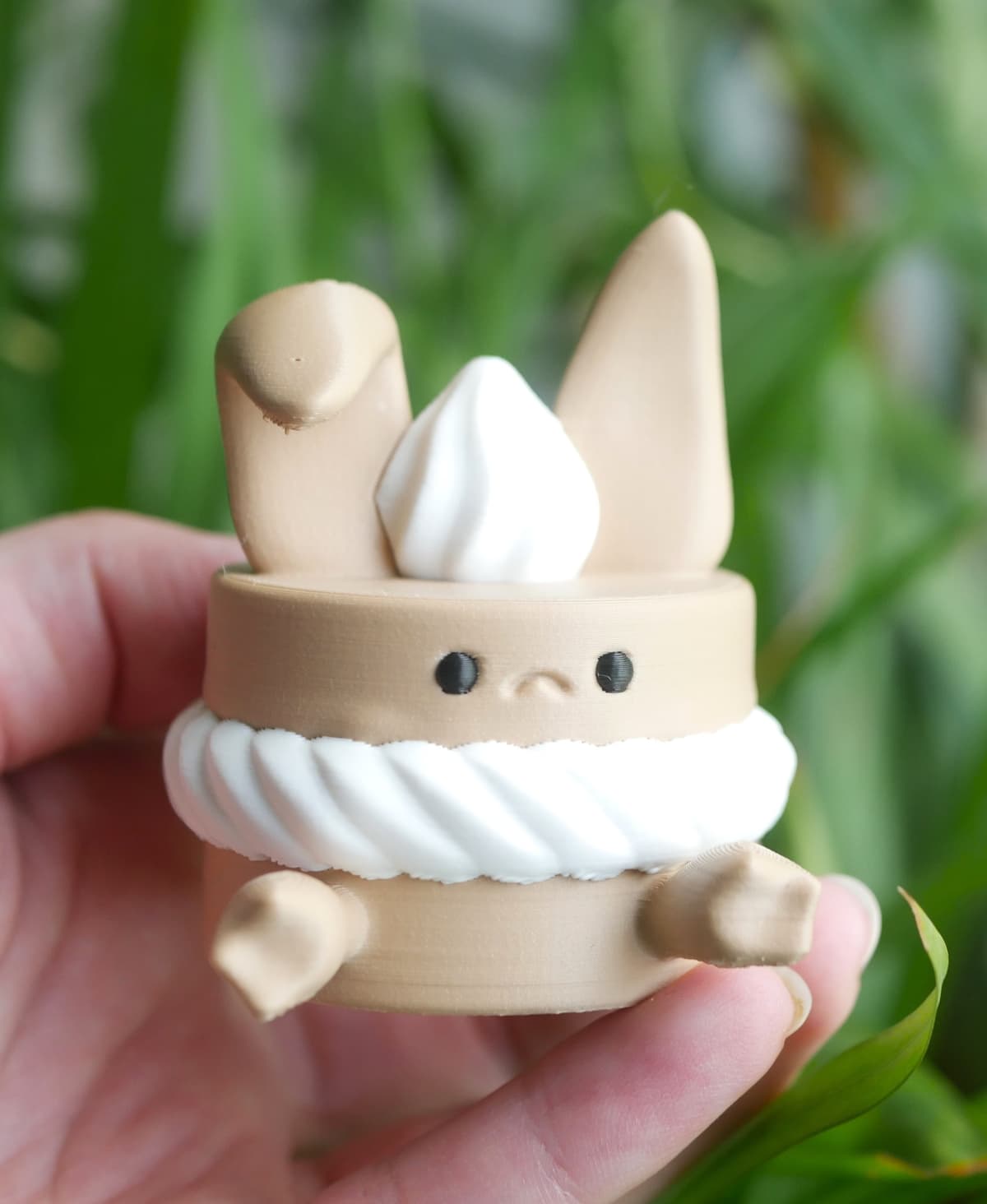 Cute Simple Cake Rabbit with Cream | Cream Bunny Cake - 3D model by ...