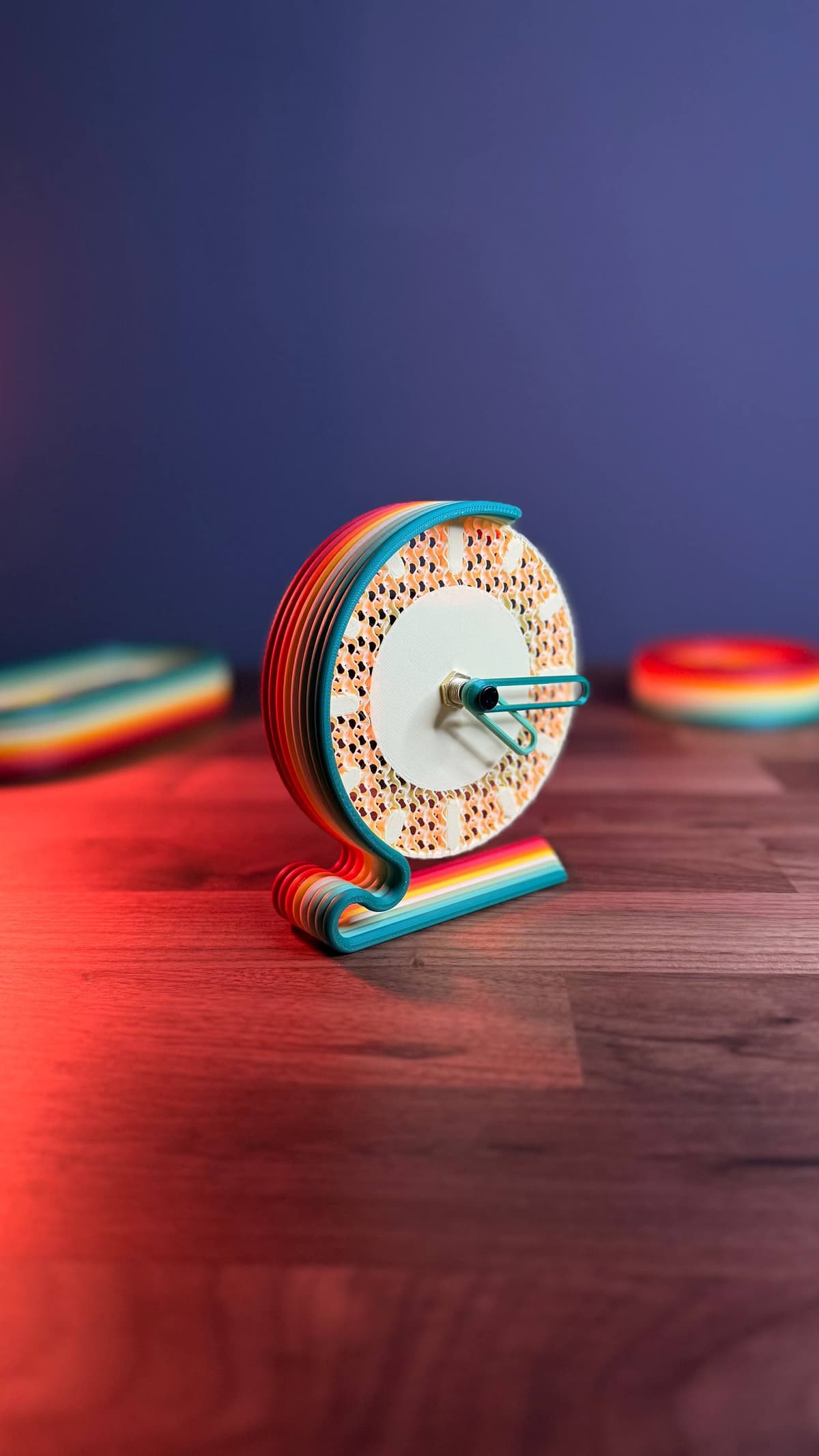 Robot Invention Clock RAINBOW CLOCK | DESK CLOCK - 3D model by af_inventions on Thangs