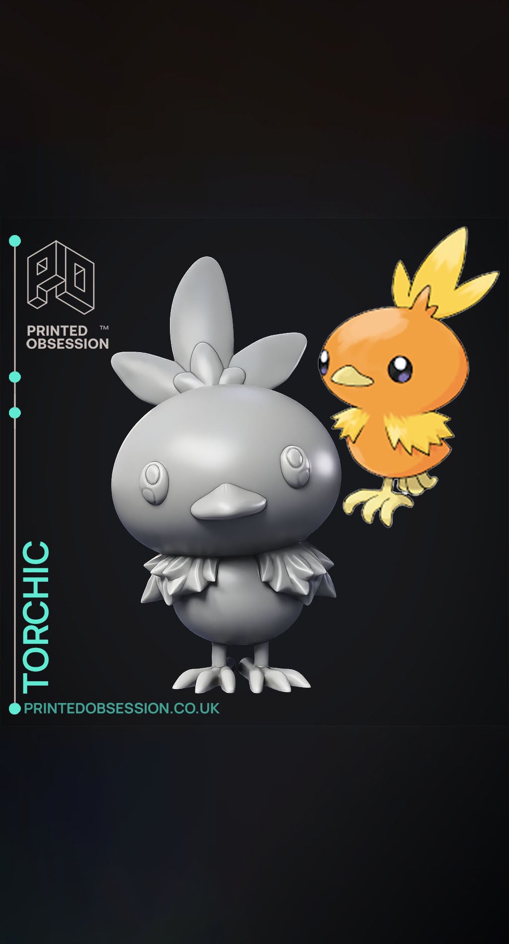 Torchic Back Torchic - Pokemon - Fan Art - 3D model by printedobsession on Thangs