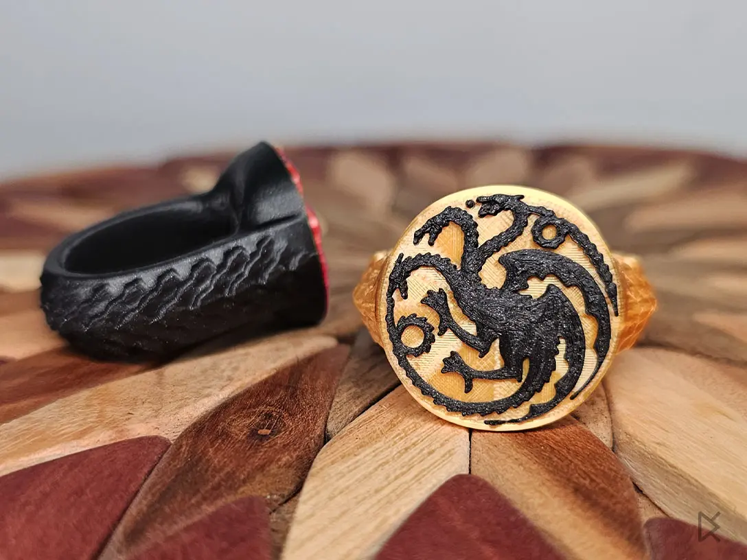 House Rings Got House Targaryen Ring Signet - Game of Thrones - 3D model by Alchemic ...