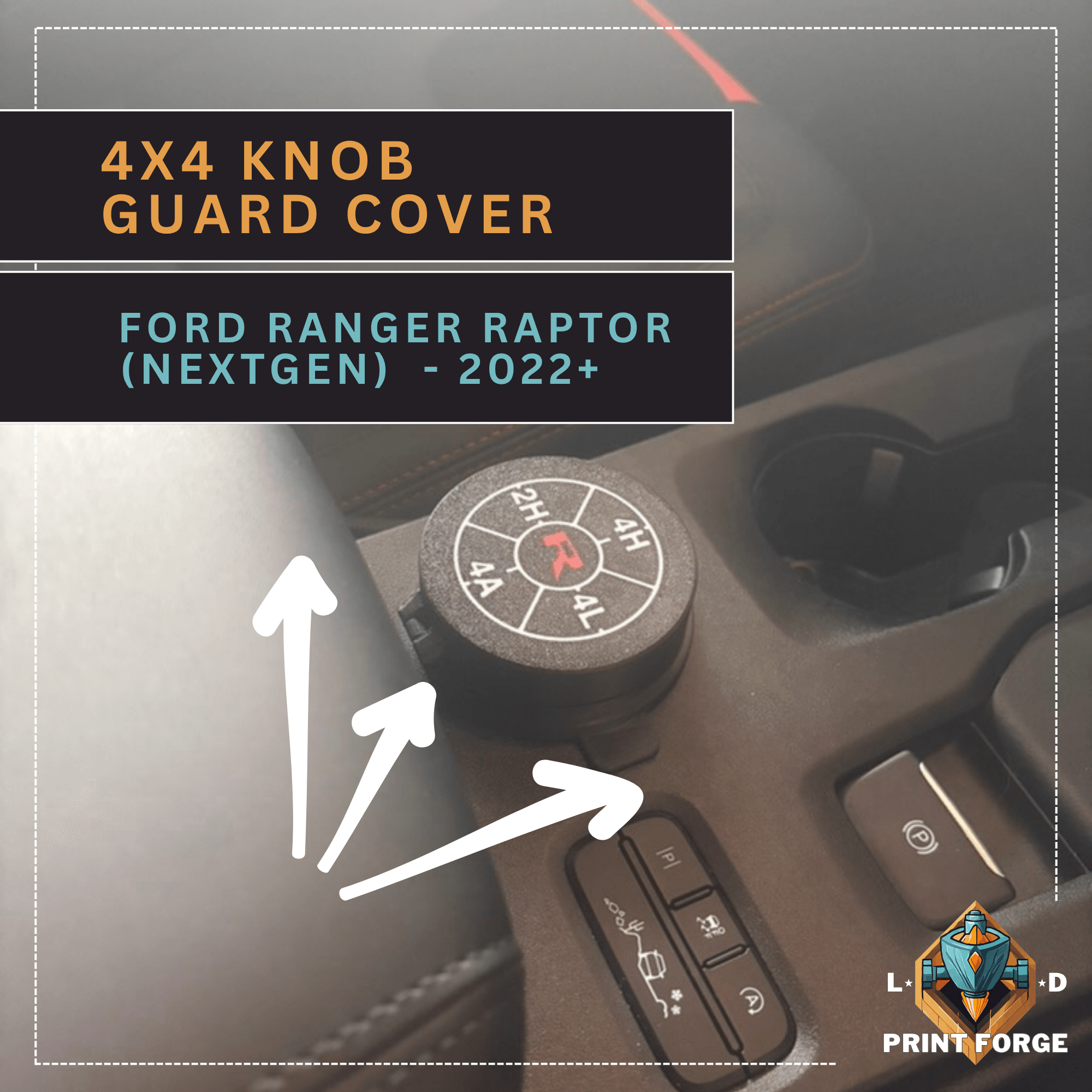 NextGen Ford Ranger Raptor Drive Mode Selector Cover (2023+) | 3D ...