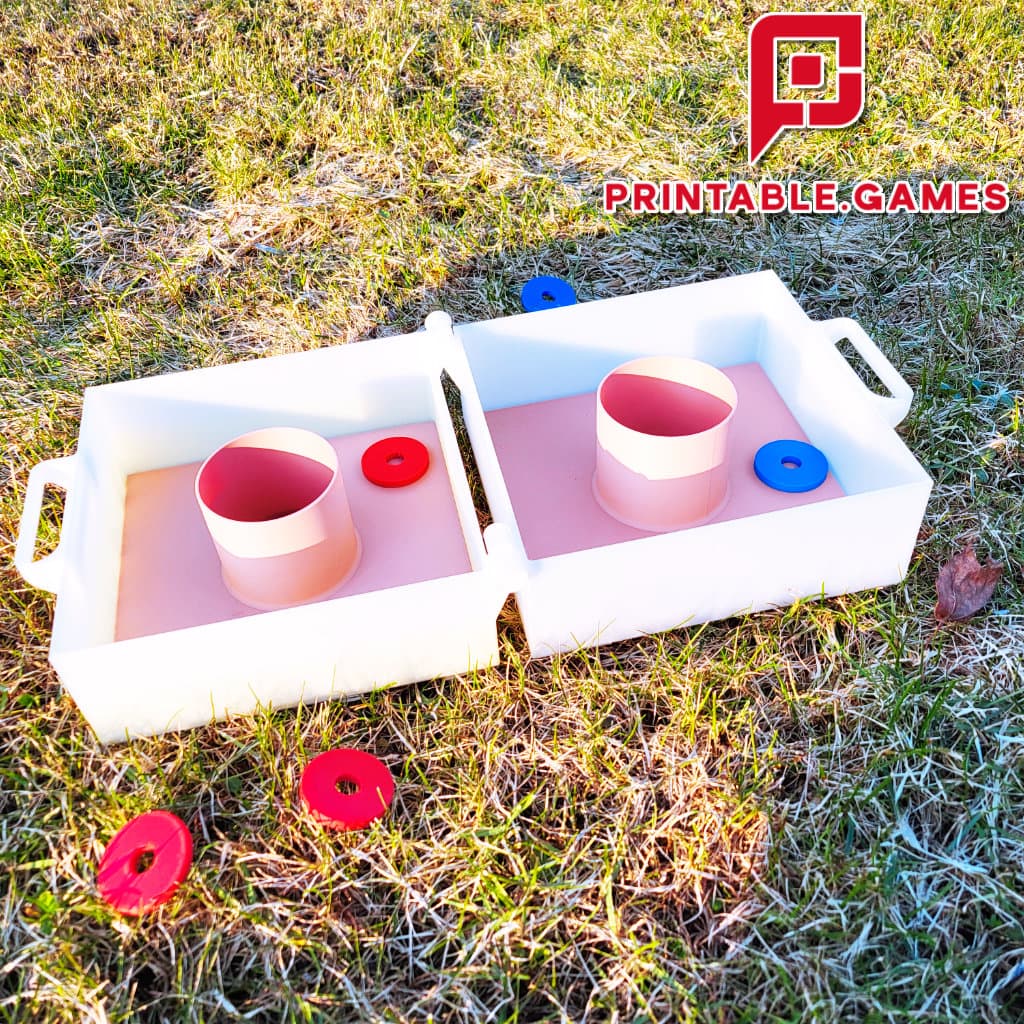 Toss Box WASHER TOSS BOX GAME - 3D model by printablegames3d on Thangs