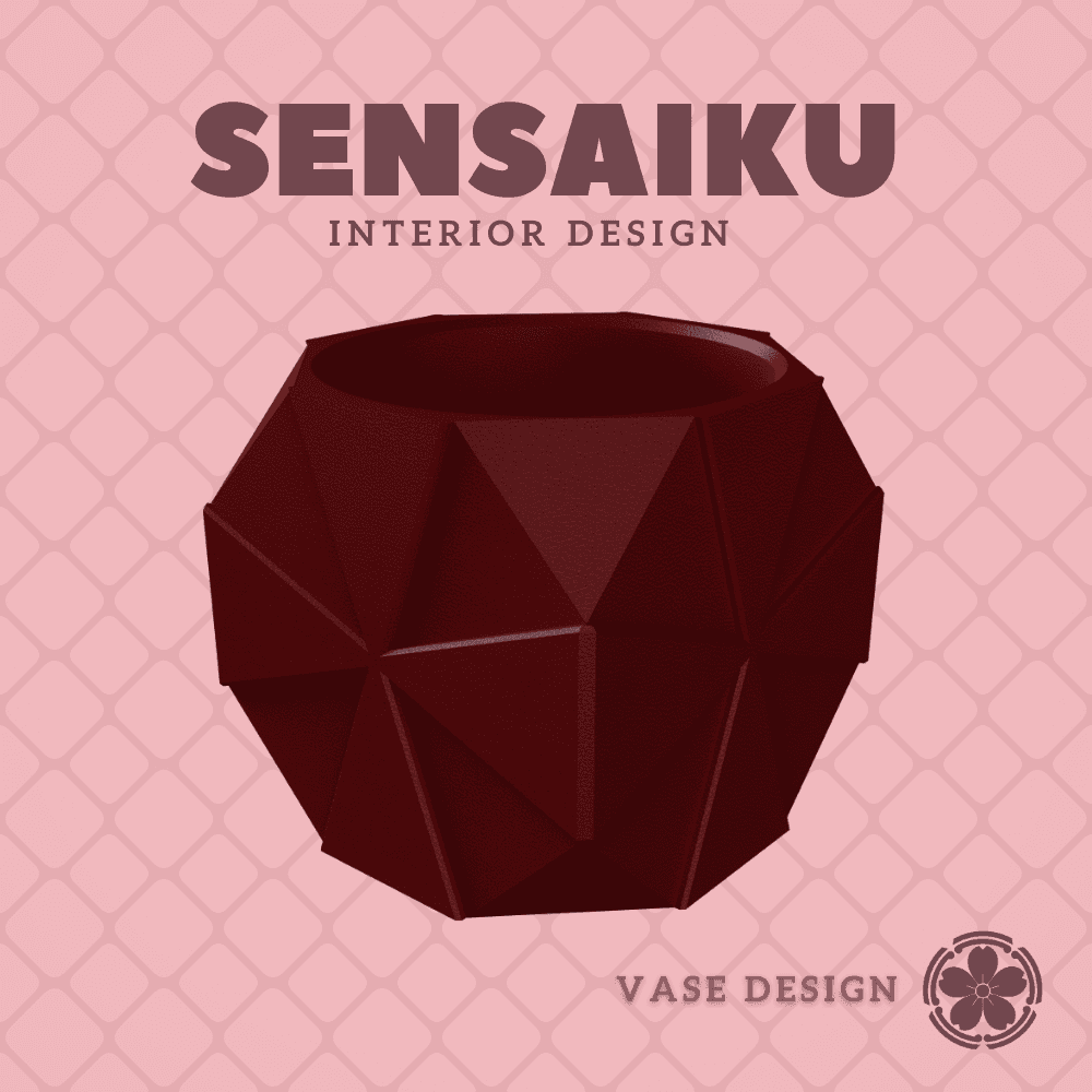 34. Cube 34 Custom Vase Design - Ikebana Home Decoration - 3D model by ...