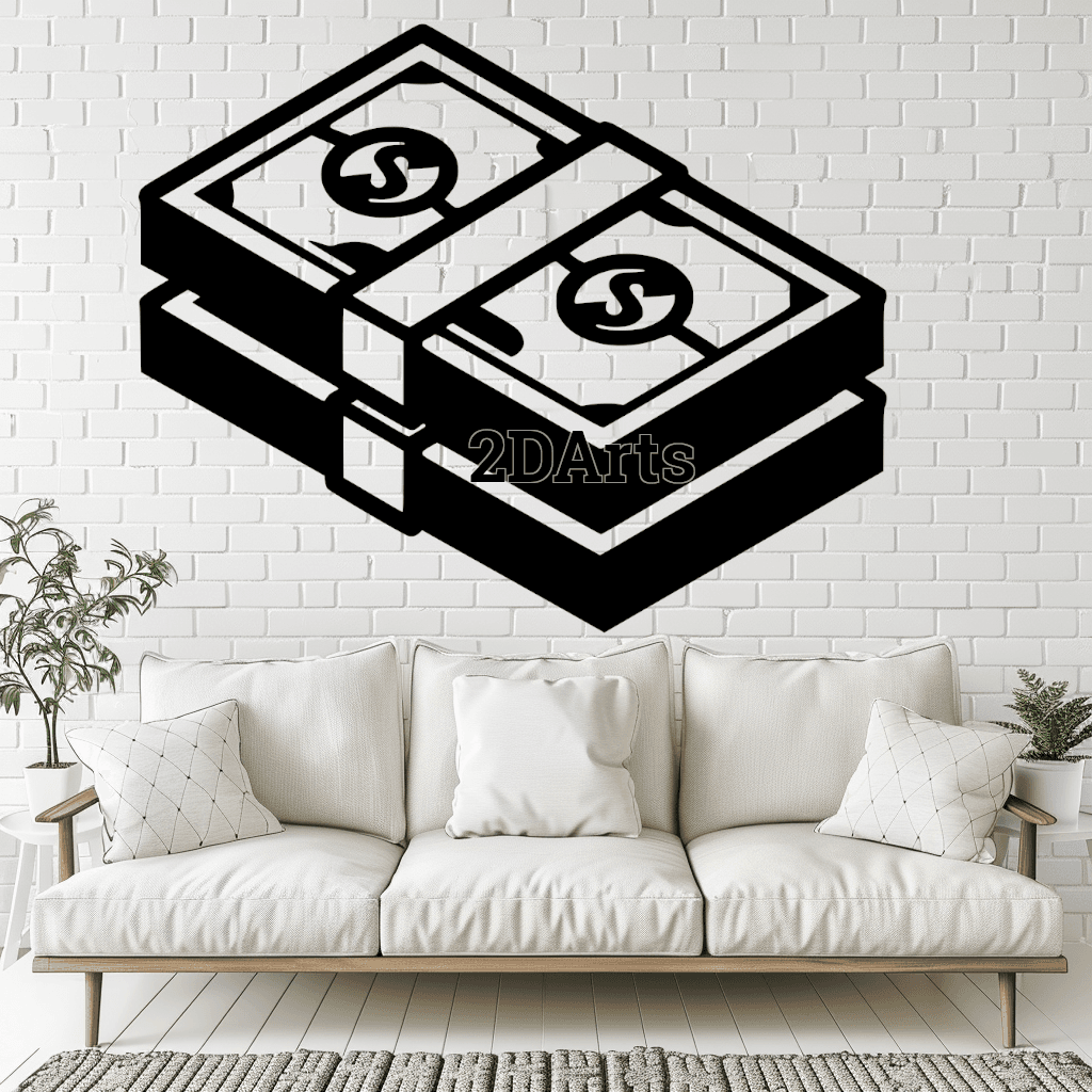 Vector Image Banknote Banknotes 2D Wall Art/Window Art - Digital STL & SVG Files for 3D ...