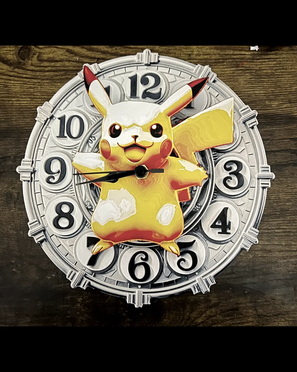 Picachu Clock Double 3D Pokémon Pikachu Star Wall Clock and clockface - FanArt - 3D ...