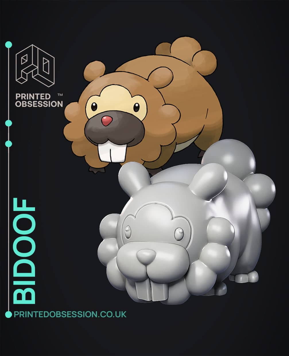 Baduff Bidoof - Pokemon - Fan Art - 3D model by printedobsession on Thangs