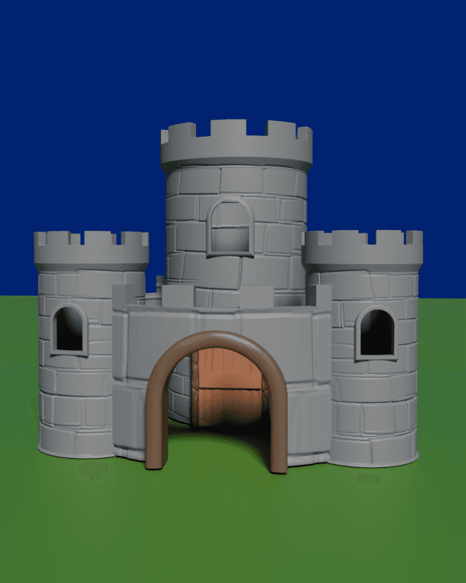 Medieval Castle 28mm Scale (Support Free) FDM & Resin - 3D model by ...