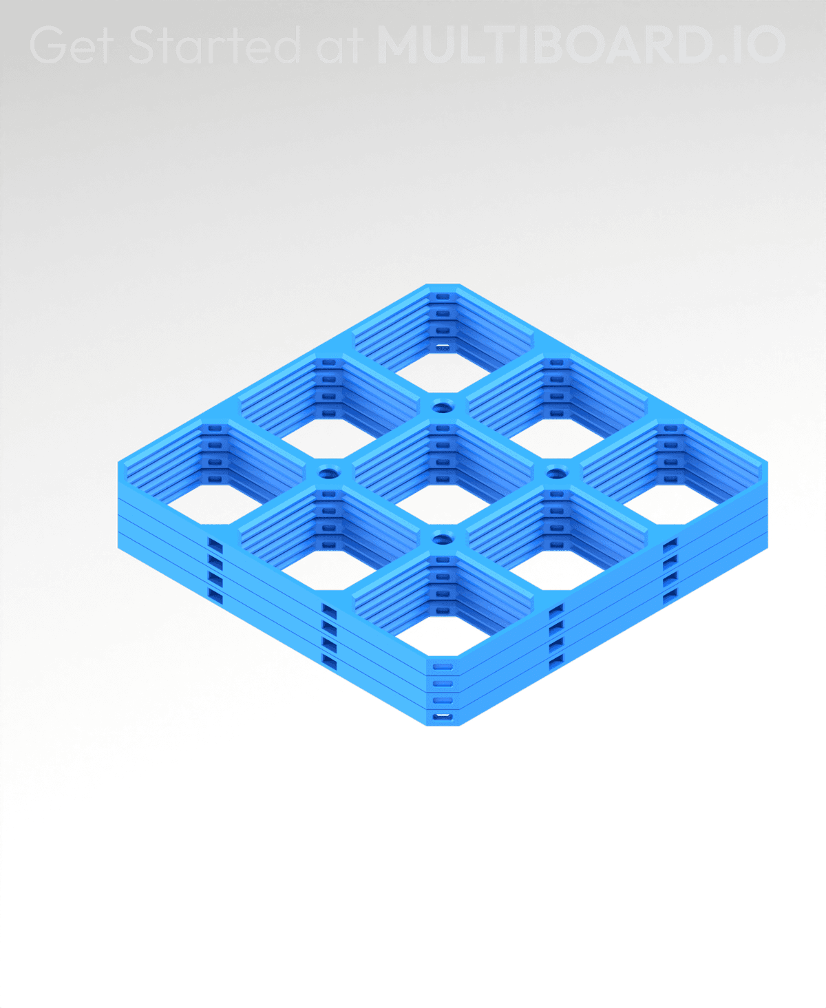 Multiboard Stack 6x6 MU (3x3 LU) - Multiboard Square Plate - 4x Ironing Stack - 3D model ...