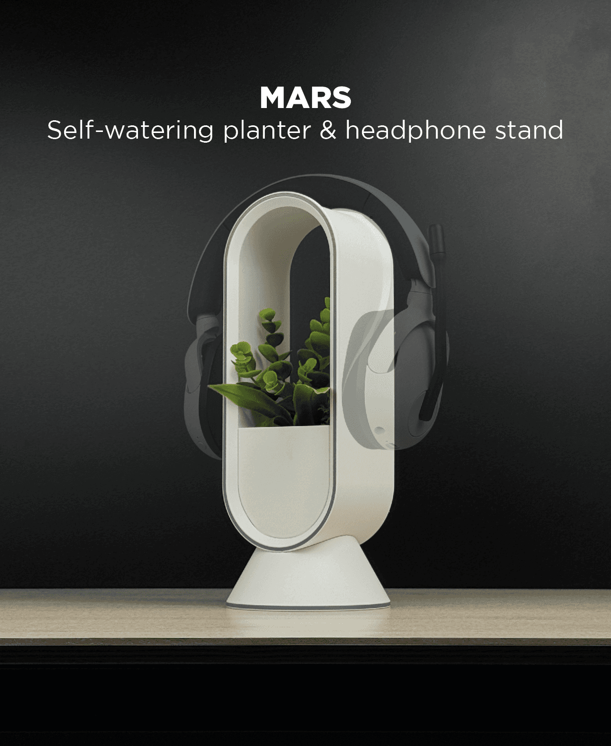 Mars Instruments Planters Mars, self-watering planter & headphone stand. - 3D model by elleSTVDIO ...