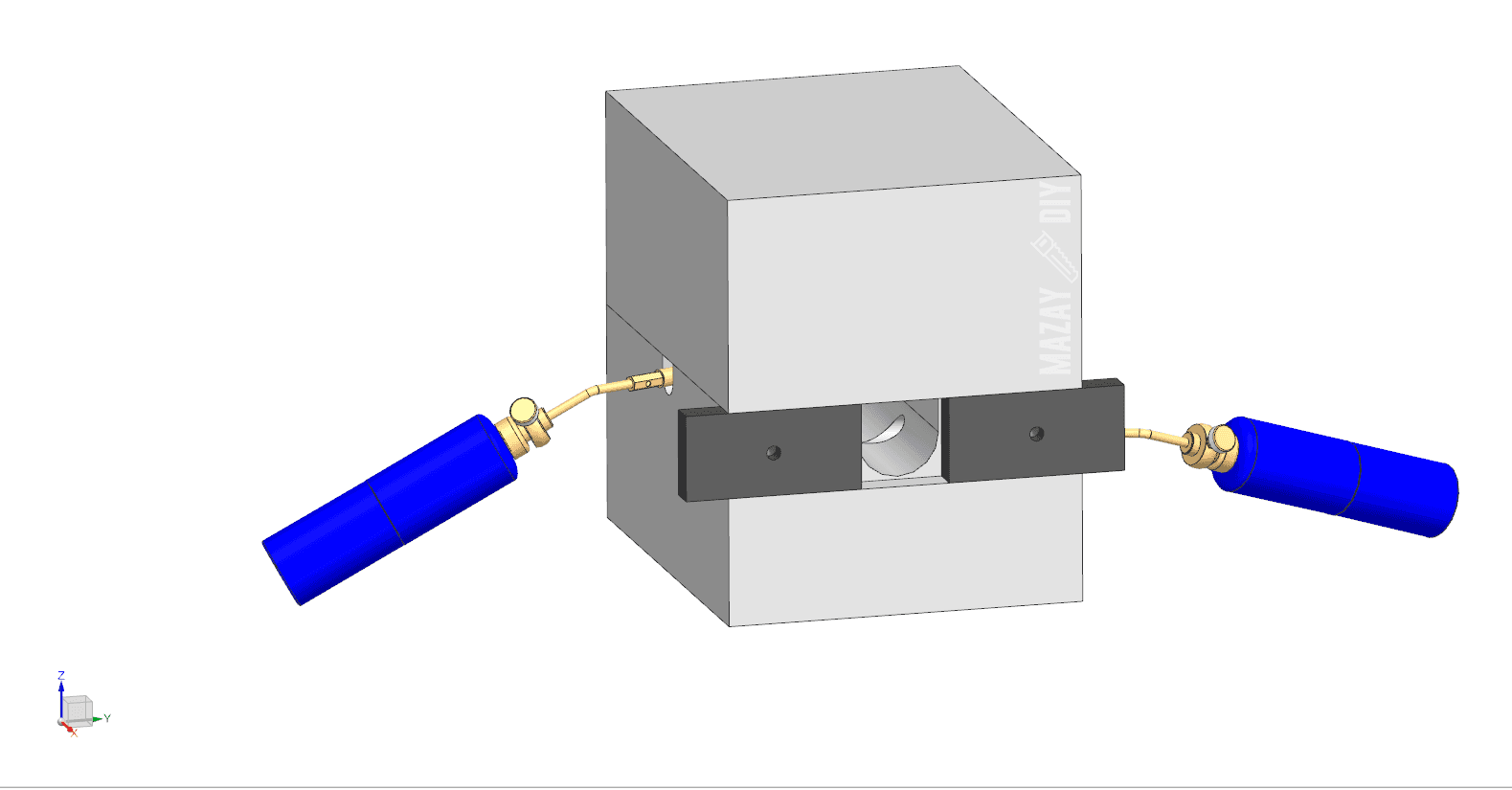 DIY mini forge for knife making - 3D model by Mazay DIY on Thangs