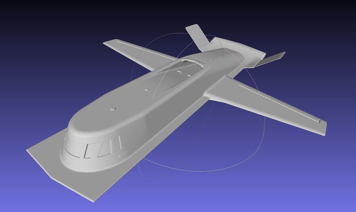Prototype Plane Model Northrop Tacit Blue Early US Stealth Plane Prototype - 3D model by ...