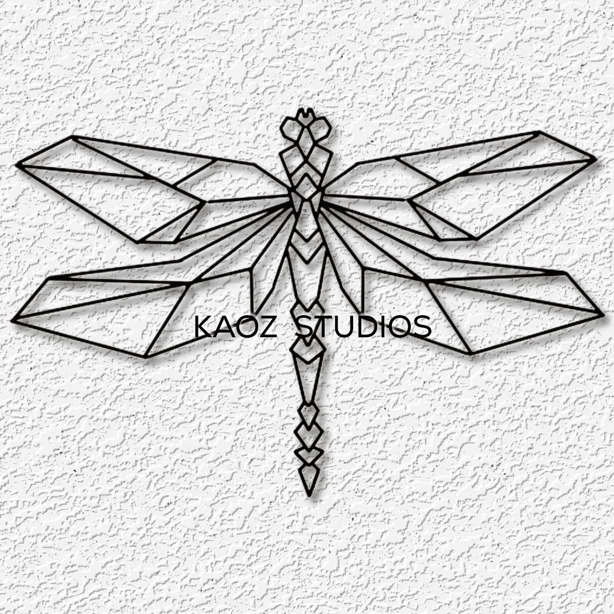 Geometric Dragonfly Pattern geometric dragonfly wall art geo dragon fly wall decor low poly - 3D ...