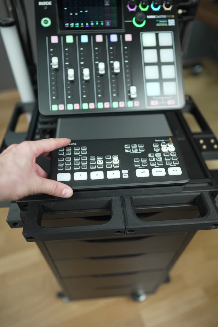 Atem Adapter Audio / Video Filming Cart - Blackmagic Atem Mini Pro Mounting Adapter ...