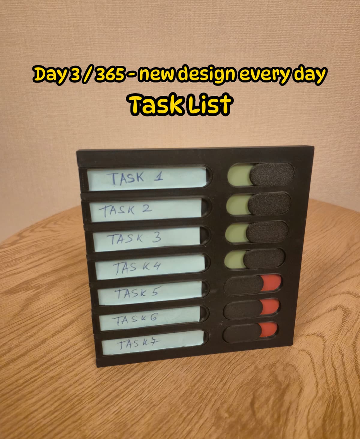 Task Tracker Board – Sliding Progress To-Do List for Daily Tasks - 3D ...