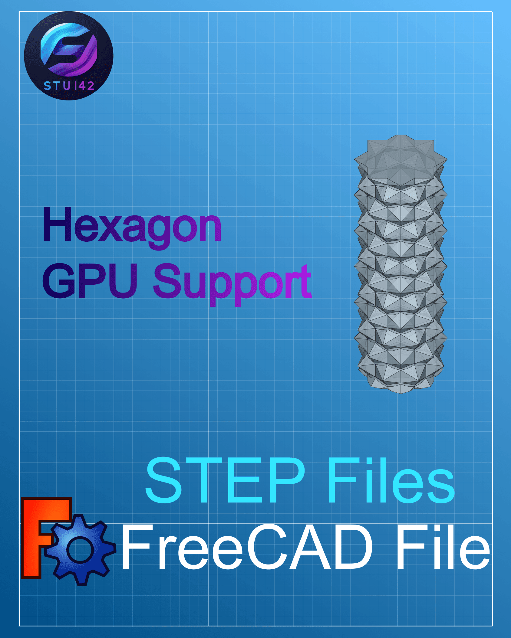 GPU Support Hexagon CAD Files - 3D model by Stu142 on Thangs