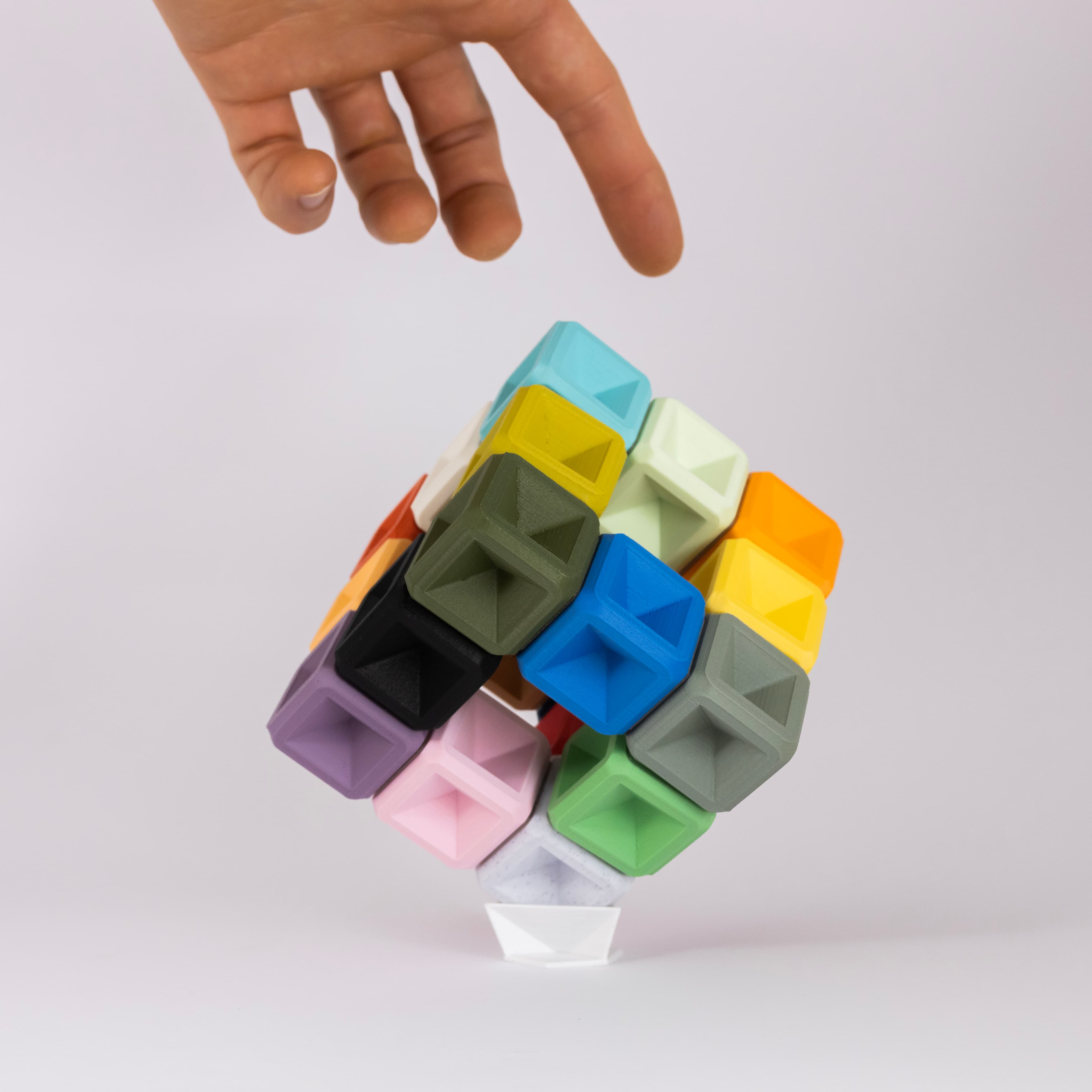 Puzzle Wireframe Example Force Field Puzzle 3x3 Wireframe Cube - 3D model by Make Anything on Thangs