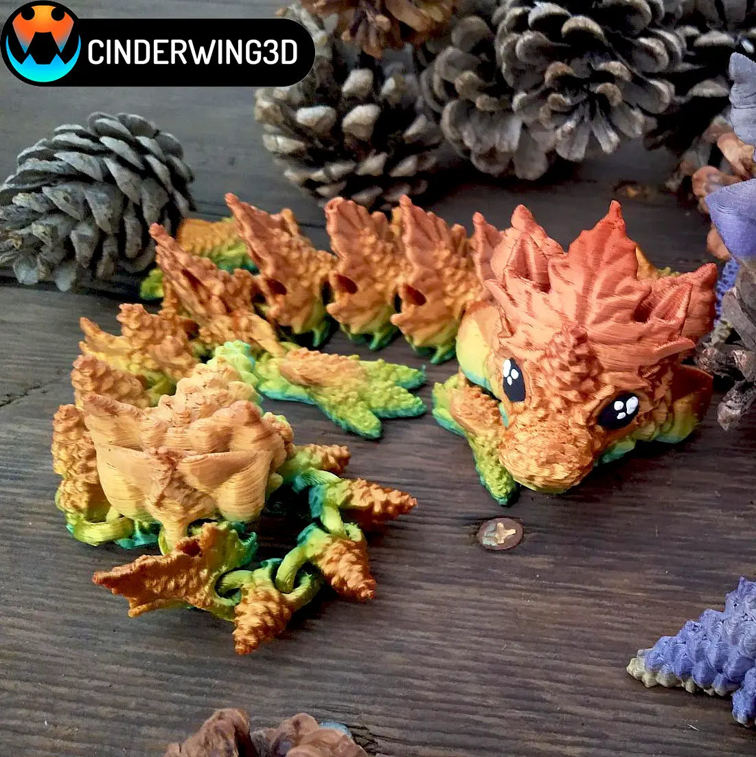 Autom Dragon Baby Autumn Dragon - 3D model by Cinderwing3D on Thangs