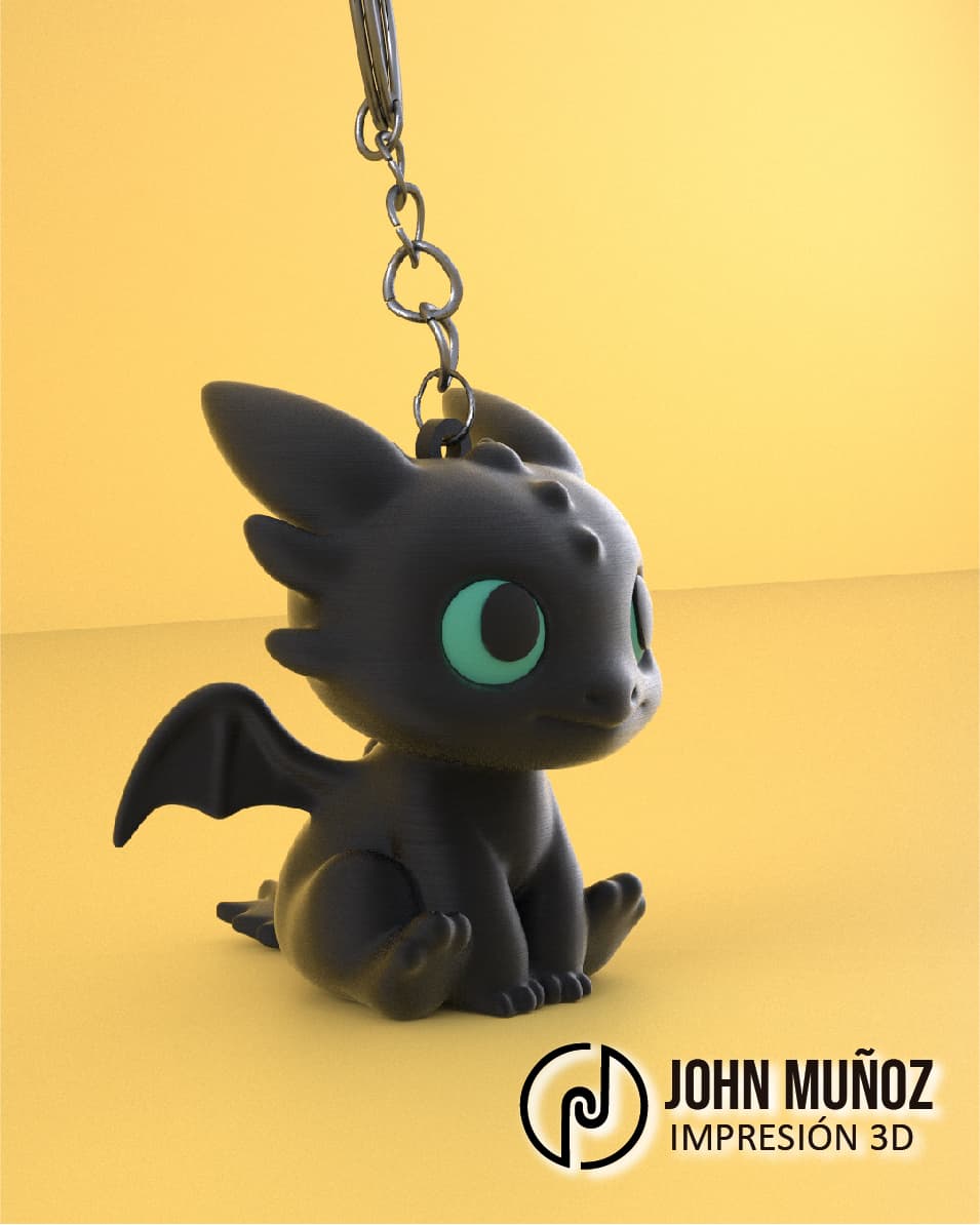 Toothless Diy Keychain Baby Toothless - Articulated Version & Keychain - 3D model by Jhon ...