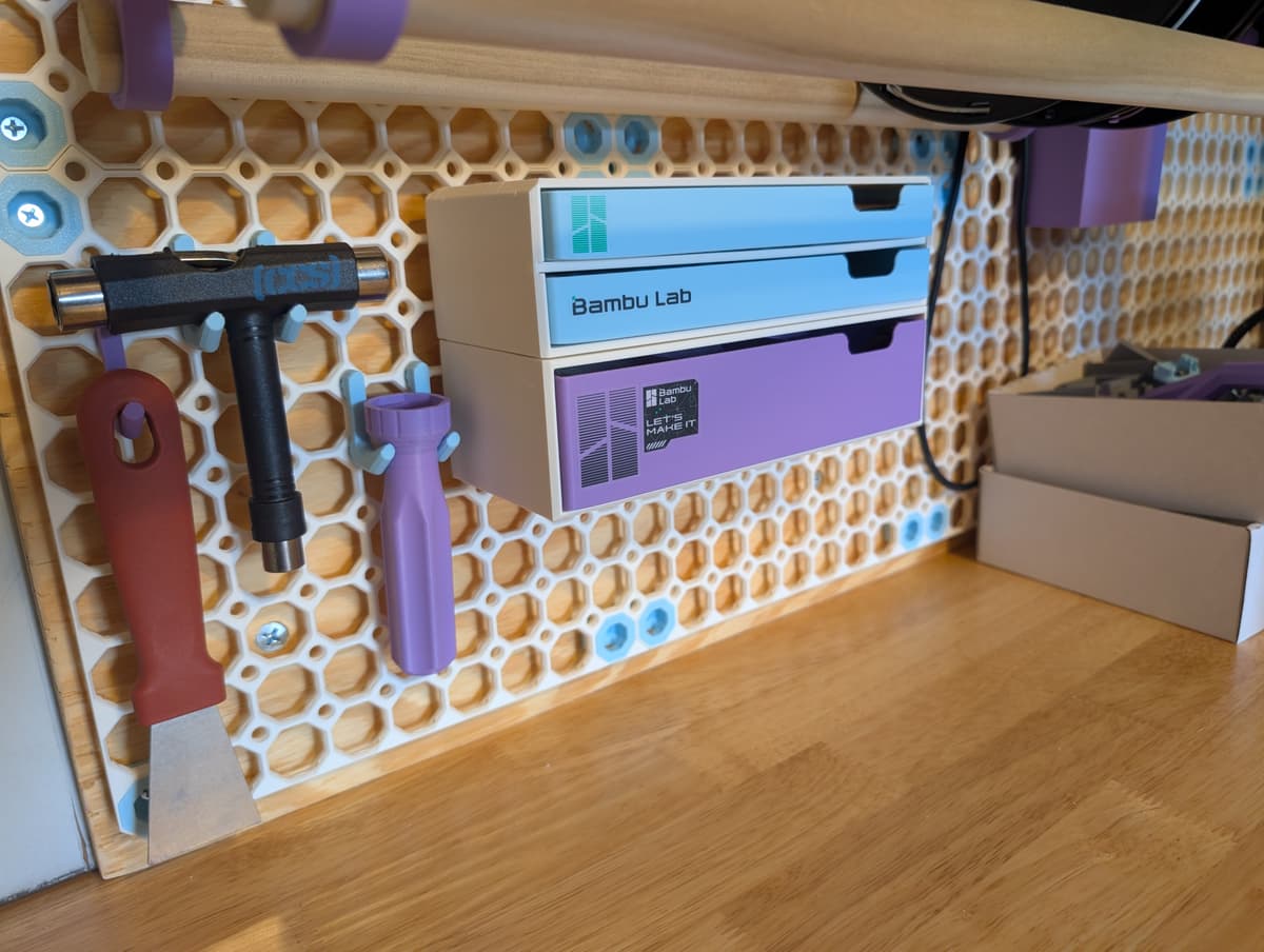 Bambu Lab Storage System BambuLab A1 Storage System Adapted for Multiboard - 3D model by ...