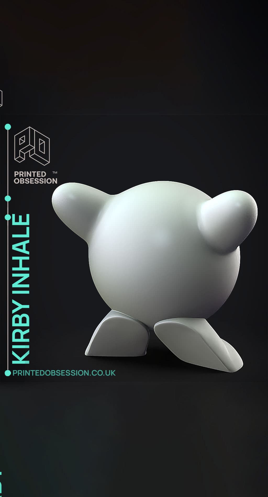 Kirby Inhale - Kirby - Fan Art - 3D model by printedobsession on Thangs