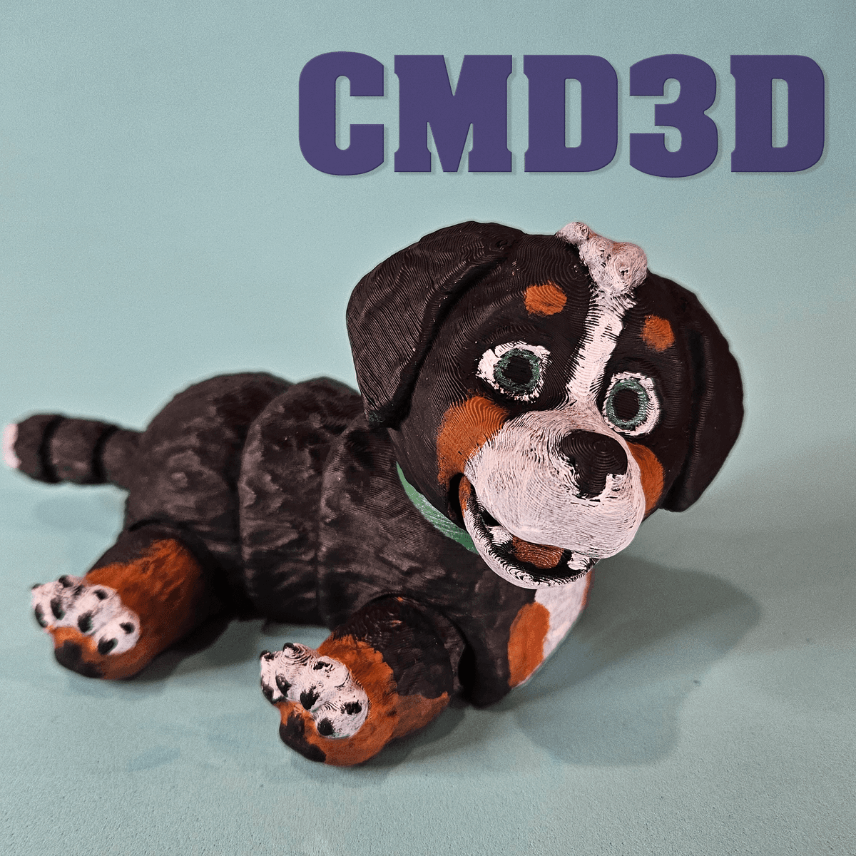 Dog Ruler 3d ARTICULATED FIGURE - DOG - BERNESE AND RETRIEVER 3MF - 3D model by ...