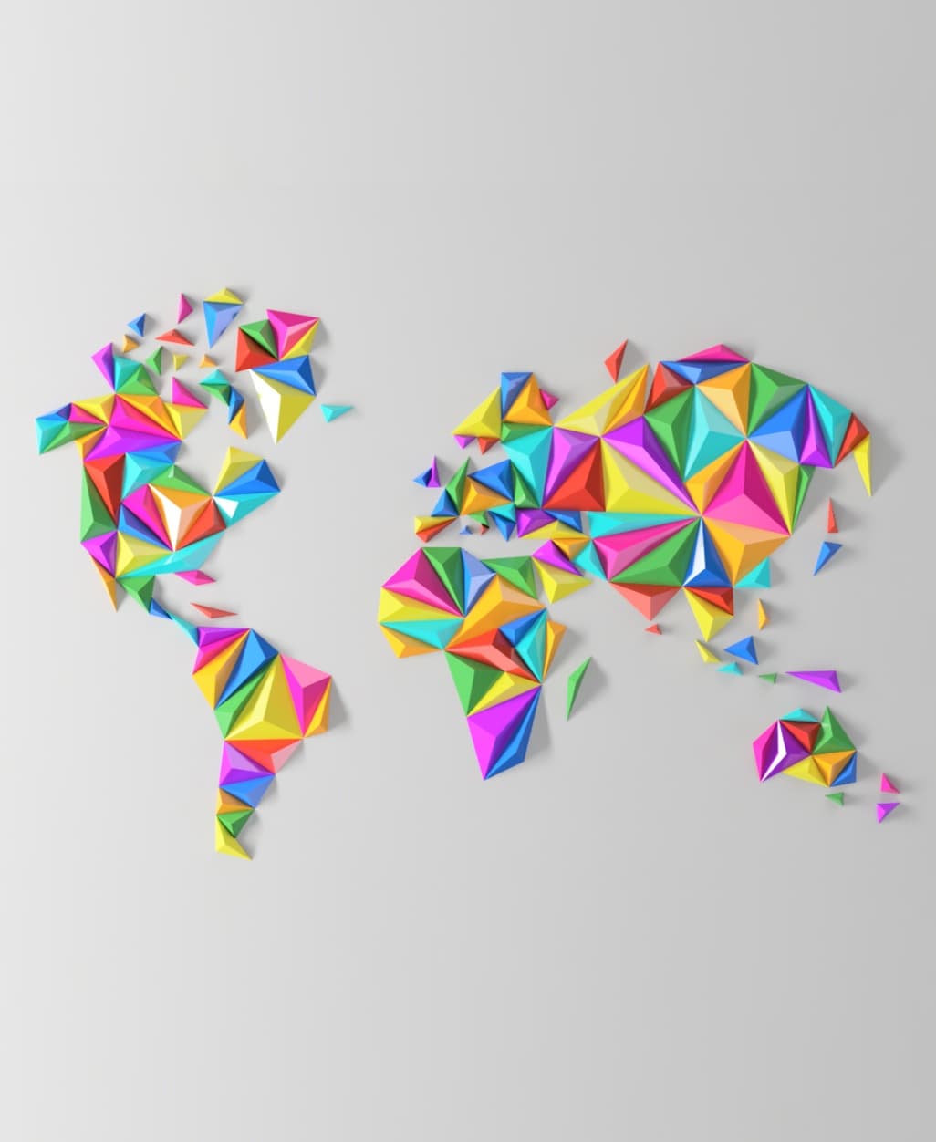 Geometric world map (resized version) - 3D model by dgemily on Thangs