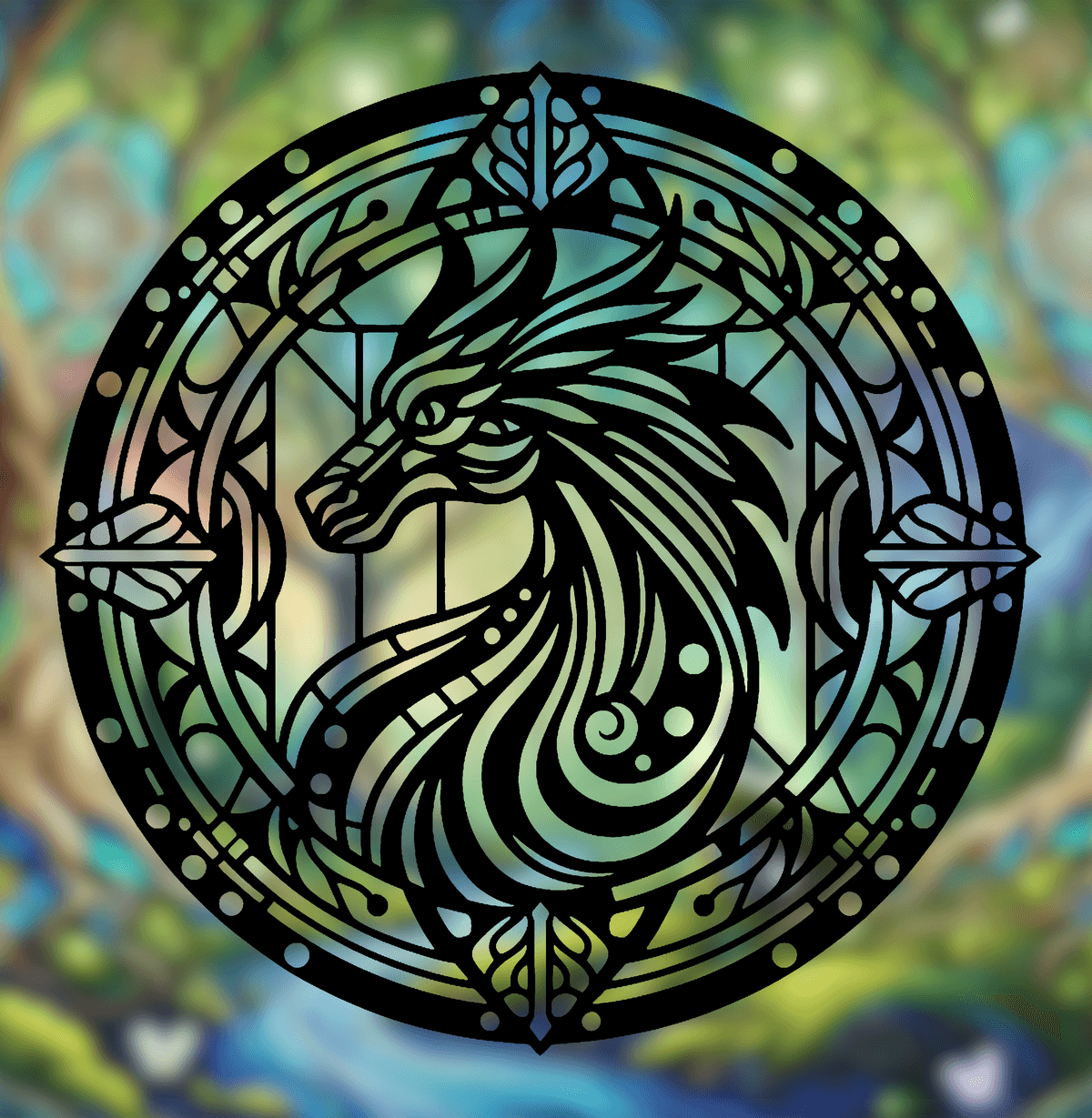 Norwegian Ridgeback Dragon Harry Potter Mandala Art – 2D geometric wall ...