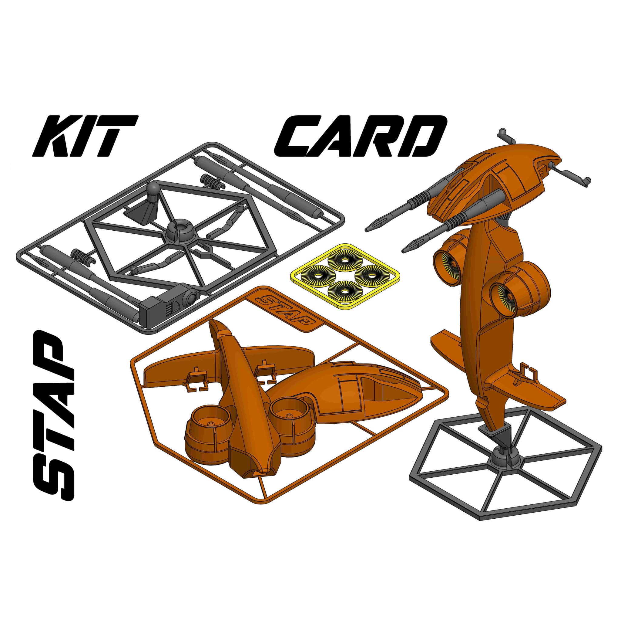 Droid Kit Card Star Wars B1 Battle Droid 2.0 Kit Card - 3D model by Willi 3D on Thangs
