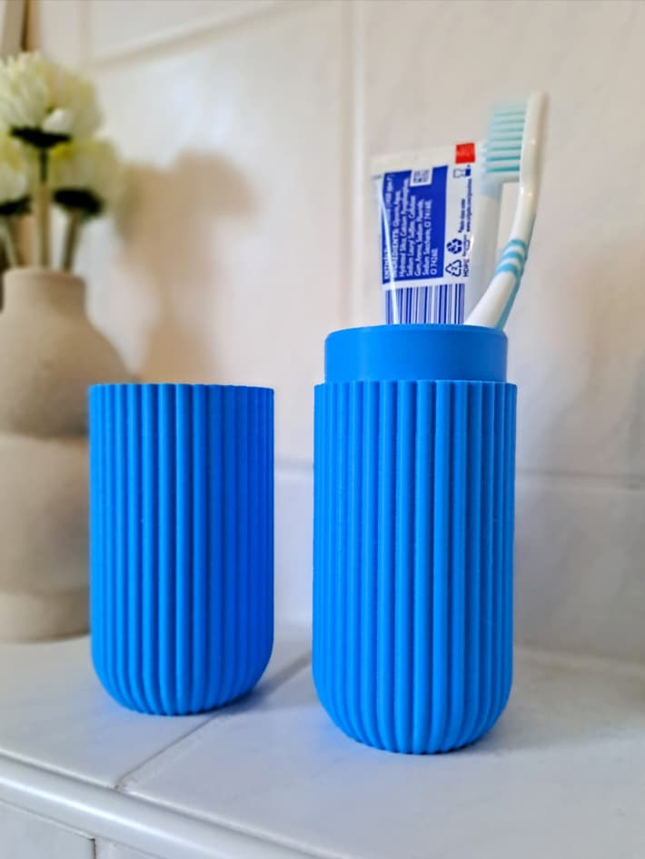 Toothpaste Case Ribbed Toothbrush & Toothpaste Travel Case - 3D model by Deltaprints on ...