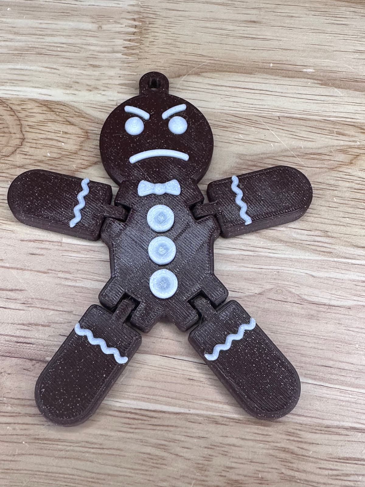 Angry Gingerbread Mask ARTICULATED, GINGERBREAD MAN, PRINT IN PLACE, CHRISTMAS,