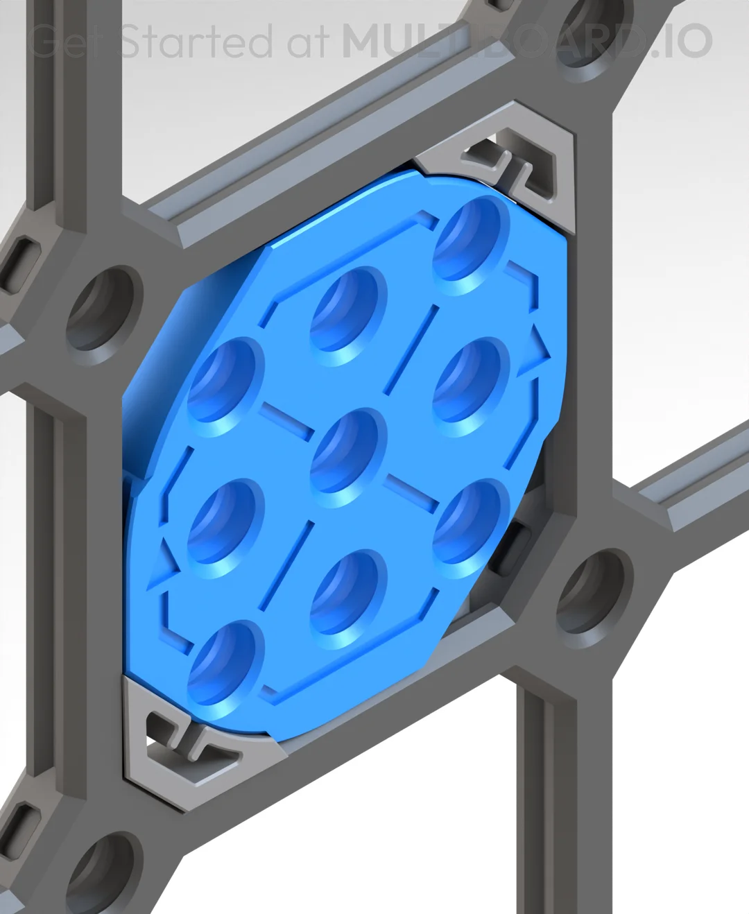 High Density Small Threads - Square Plate Twist Lock - 3D model by ...