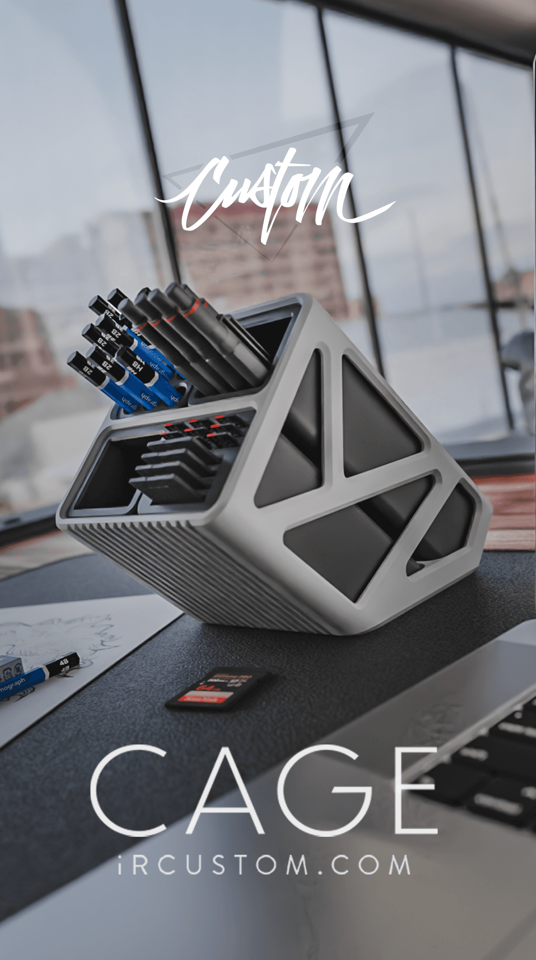 Divito Design CAGE | Modular Desk Organizer by iRcustom - 3D model by DIVITO.DESIGN ...