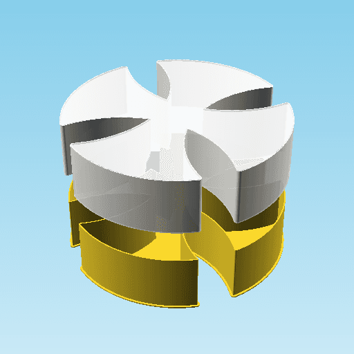 Rounded reamed pattée cross, nestable box (v2) - 3D model by PPAC on Thangs