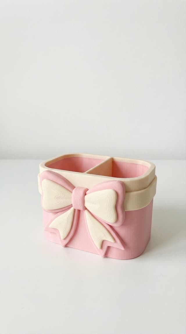 Coquette Bow Makeup Organizer | Aesthetic Vanity Decor & Desk Accessory ...