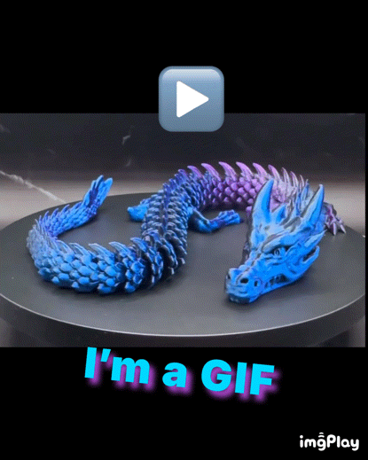 Printed with Eryone Tri-Color Silk PLA Blue Purple Black