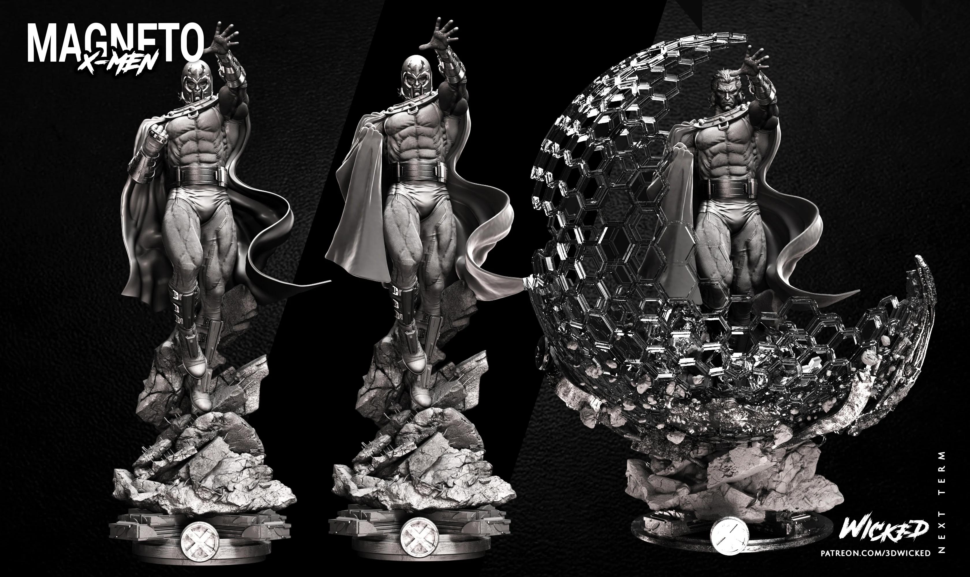Wicked Marvel Magneto Sculpture: Tested and ready for 3d printing 3d model