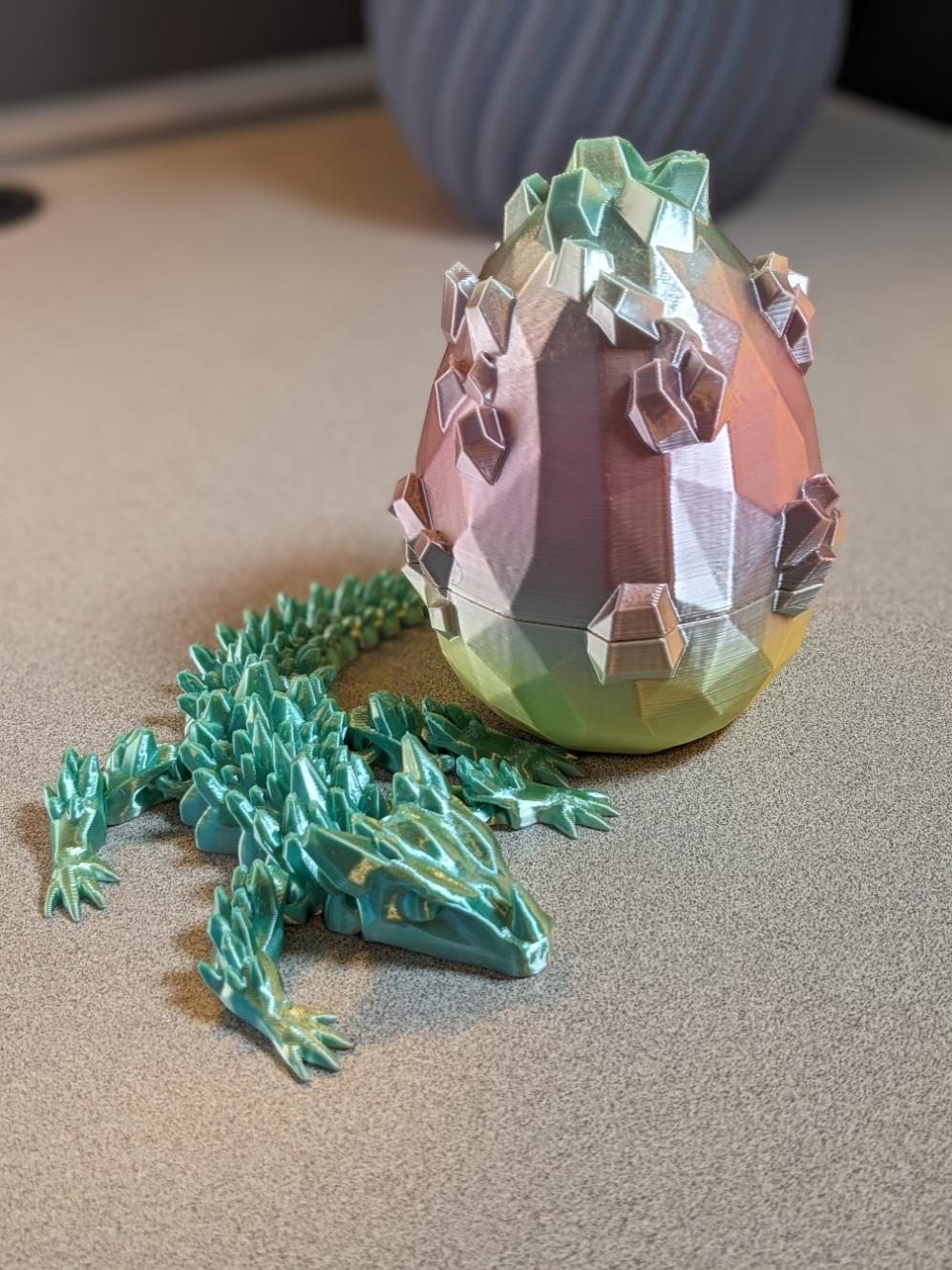 Baby Crystal Dragon with Egg 3d model