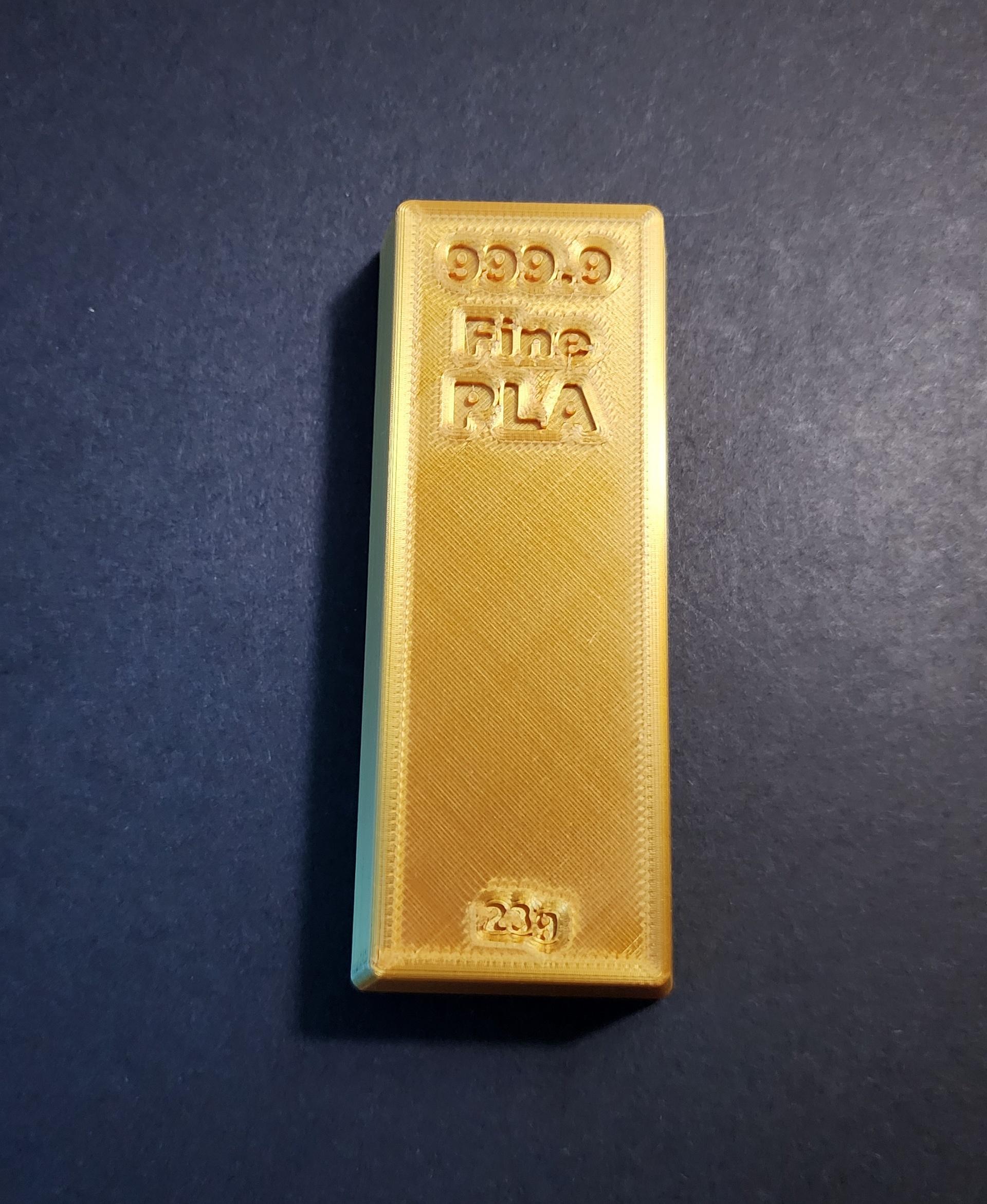3D Printable Gold Bars - 2 Types 3d model