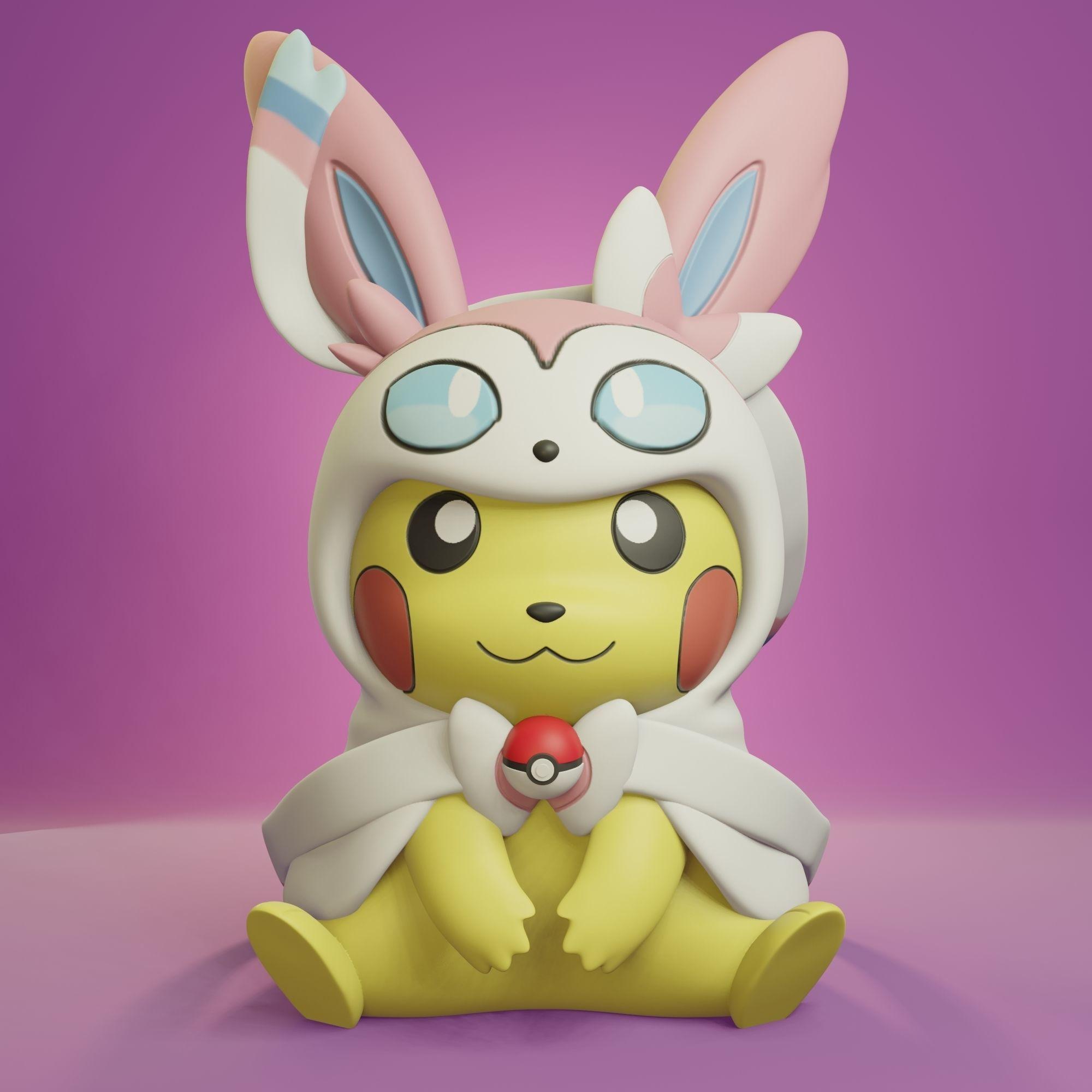 Cosplay Pikachu - Sylveon 3d model