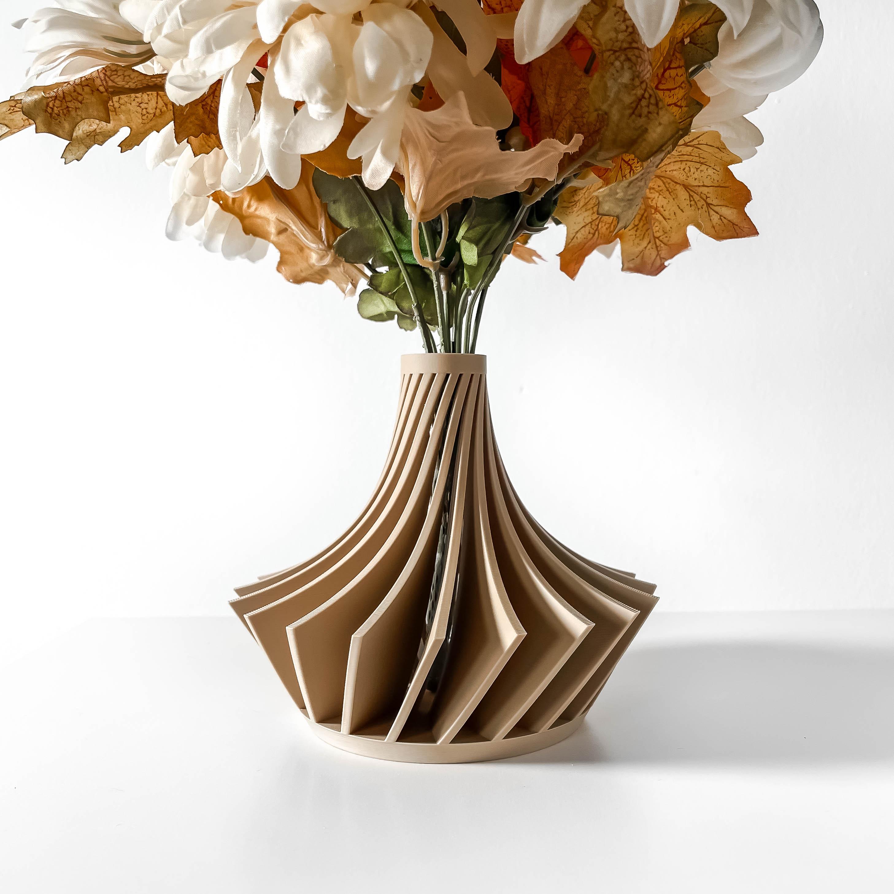 The Kario Short Vase, Modern and Unique Home Decor for Dried and Preserved Flower Arrangement 3d model