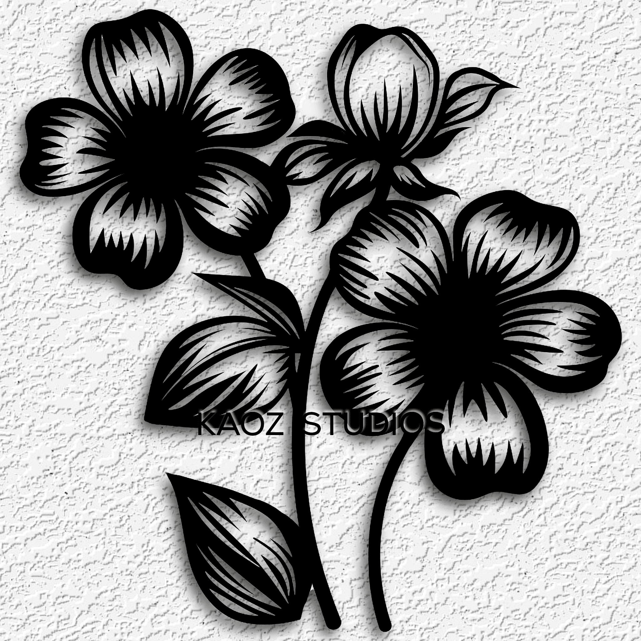 flowers wall art floral wall decor mothers day decoration 3d model