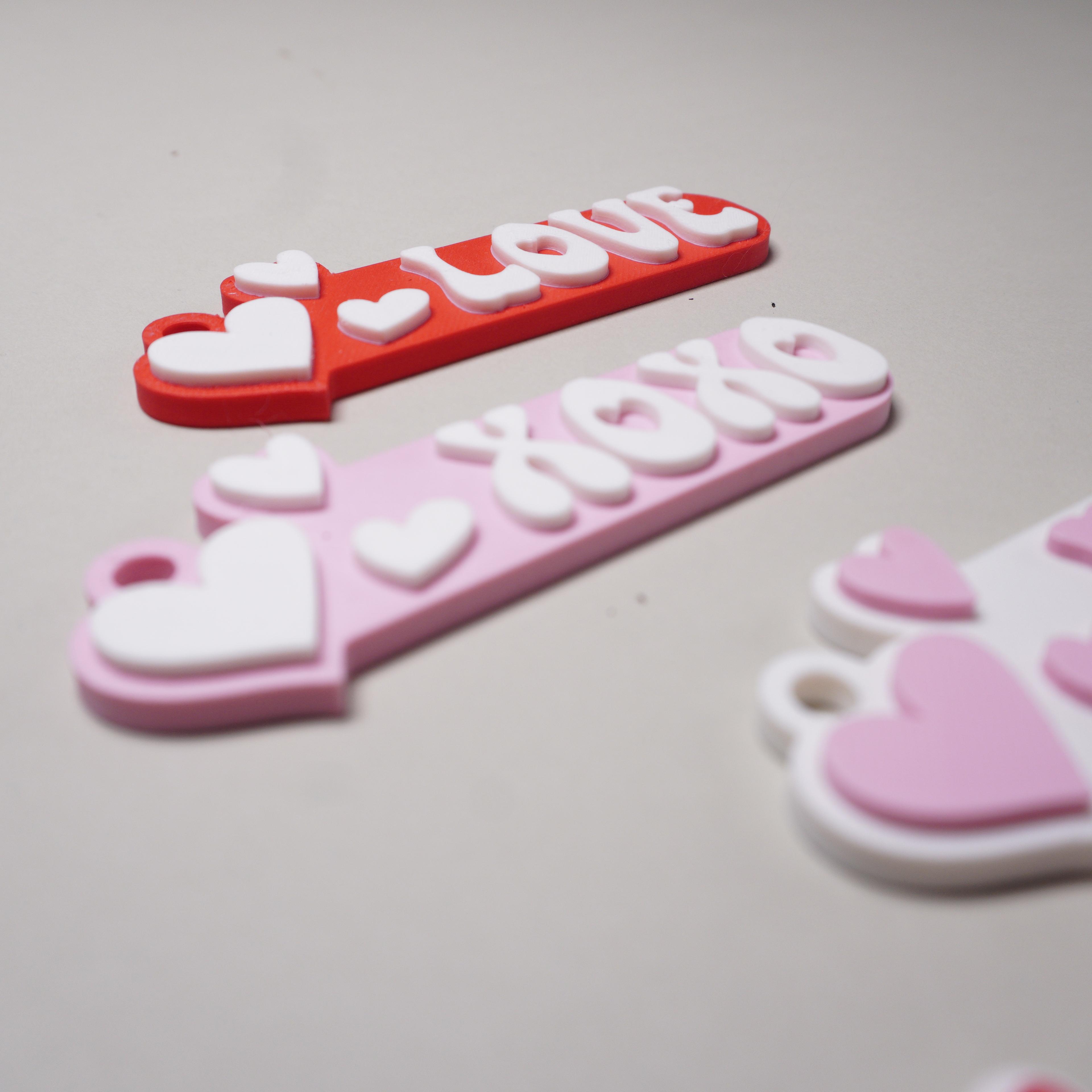Valentine's Day Keychains 3d model
