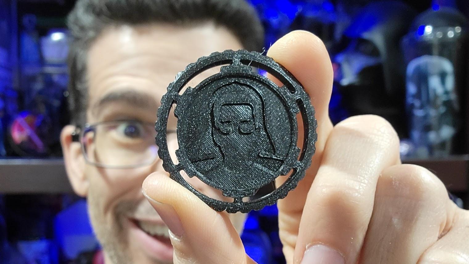 Chris Pirillo's Darth Vader Empire Star Wars Inspired Creator (Maker) Coin Collection - It's me holding a me coin! - 3d model