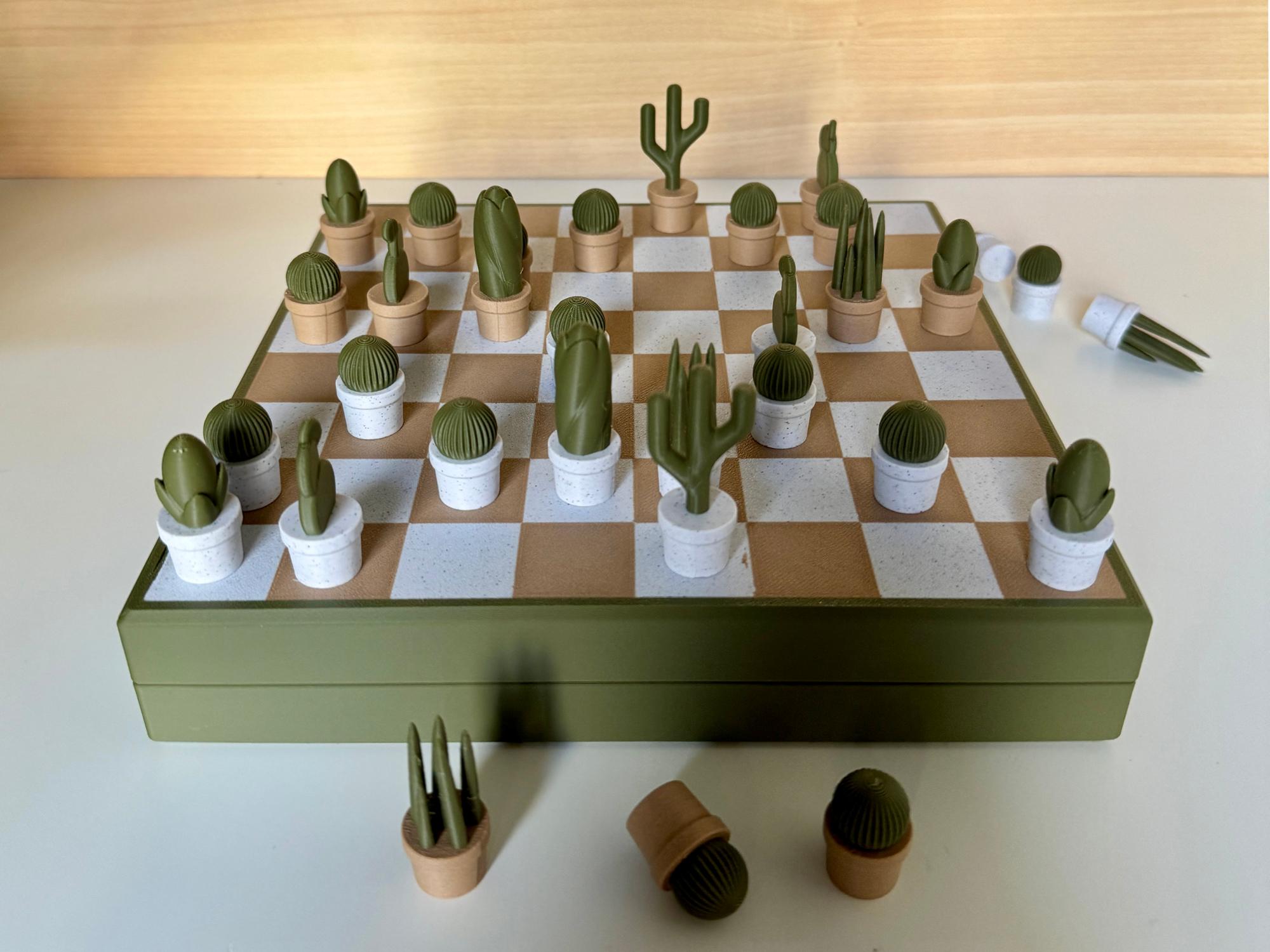 Chessactus, chess set. 3d model