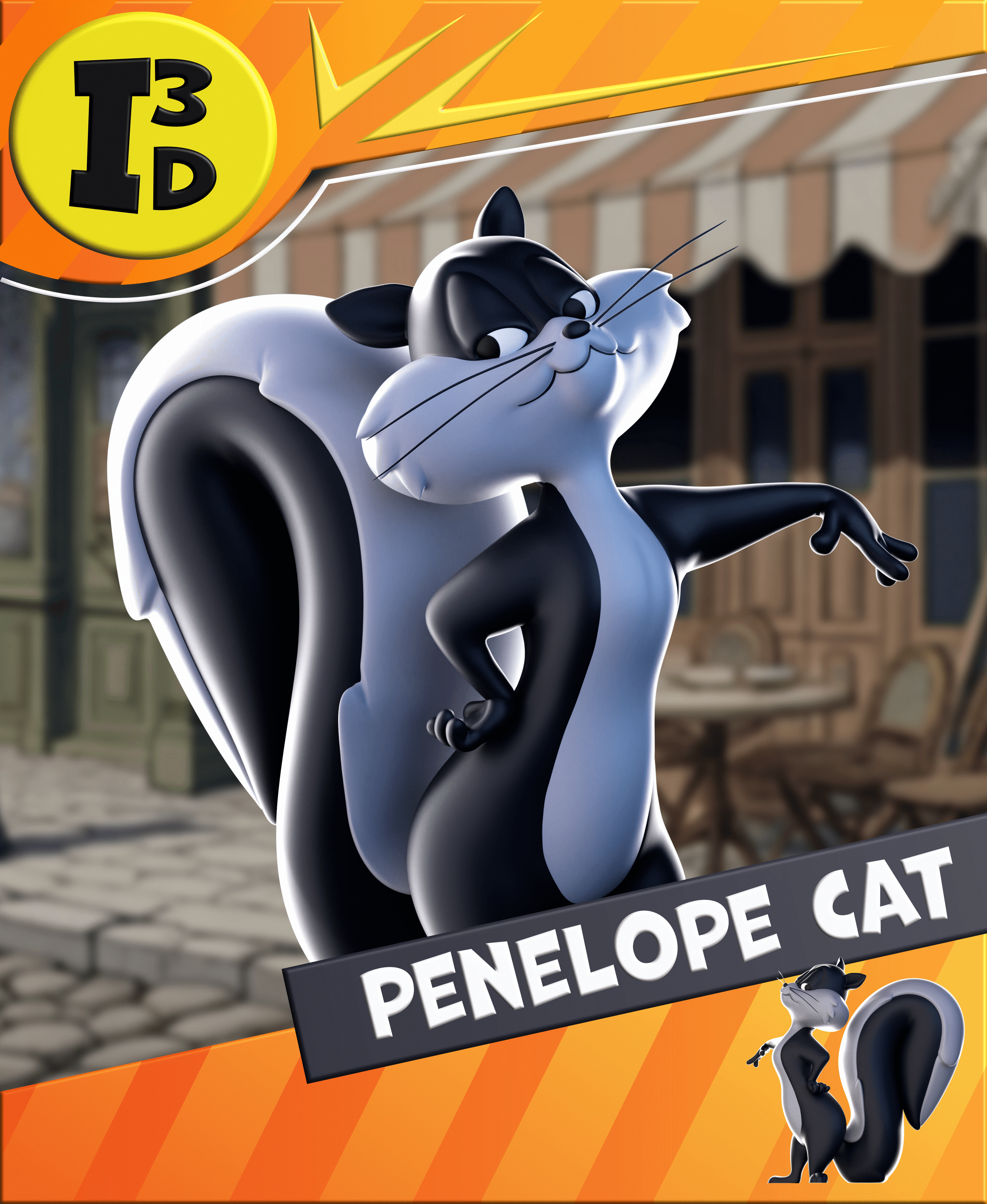 Penelope cat 3d model