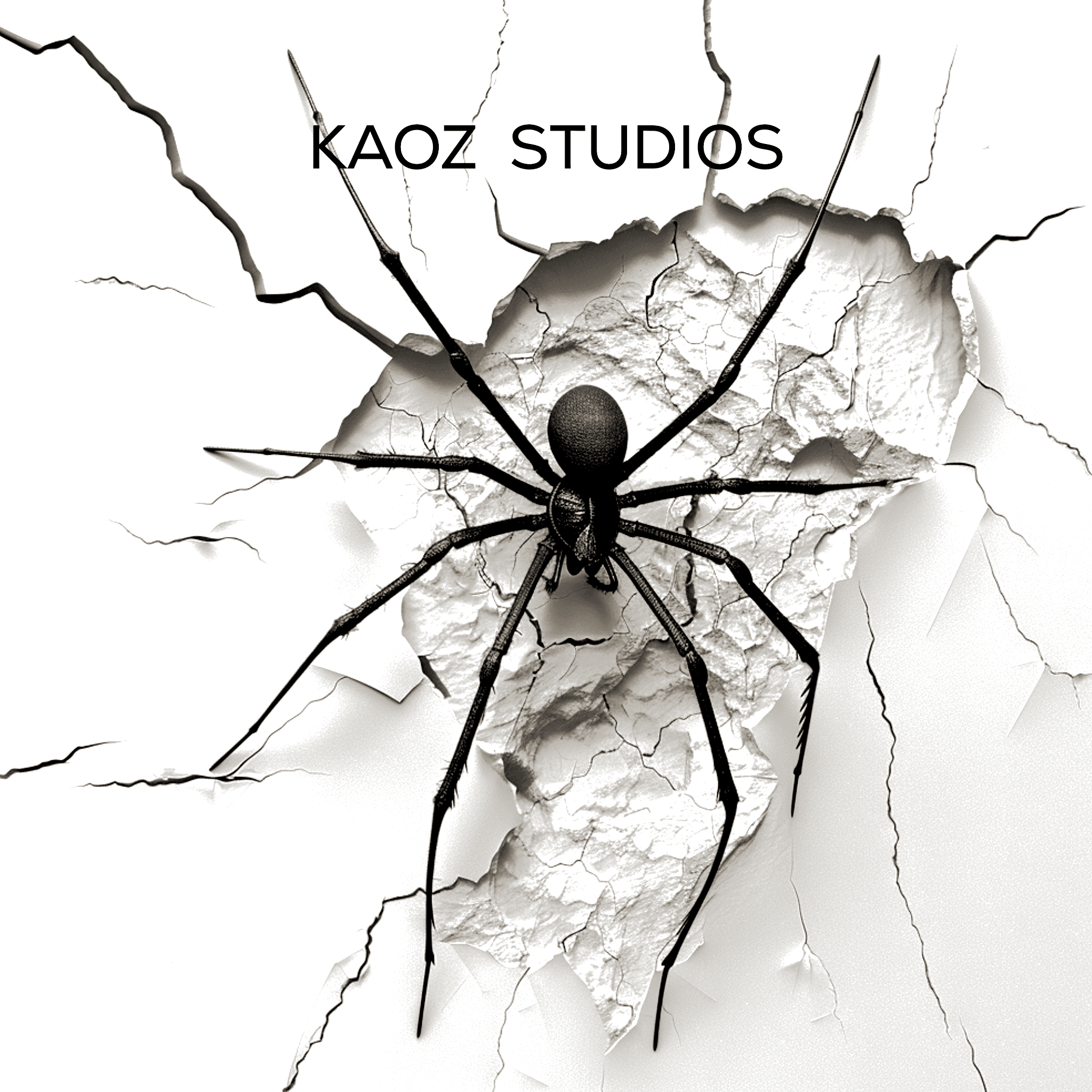Realistic Spider on the Wall Art HueForge Multicolor Print 3d model