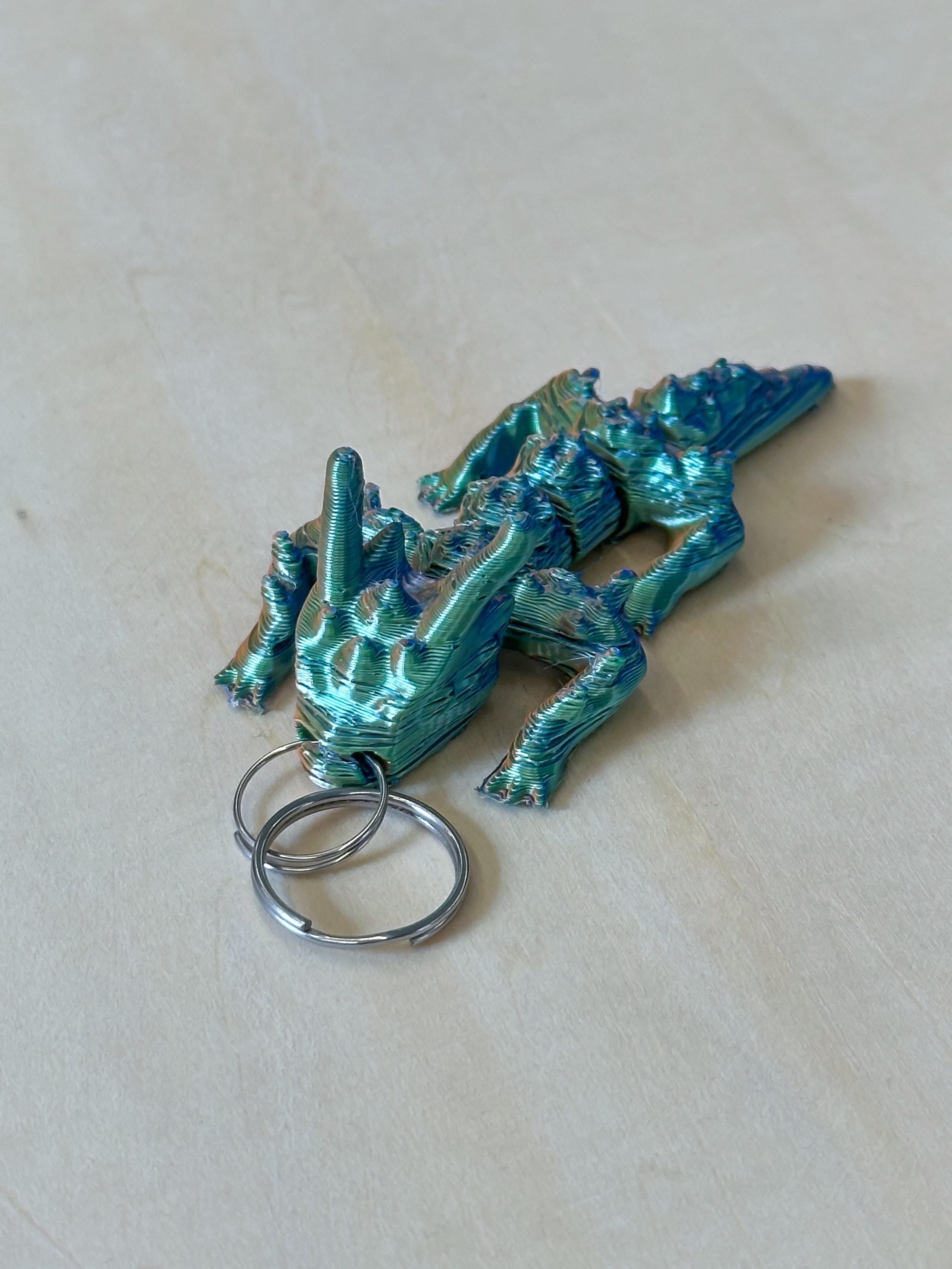 3D Flexi Dragon Keychain(Limited Time Free) 3d model