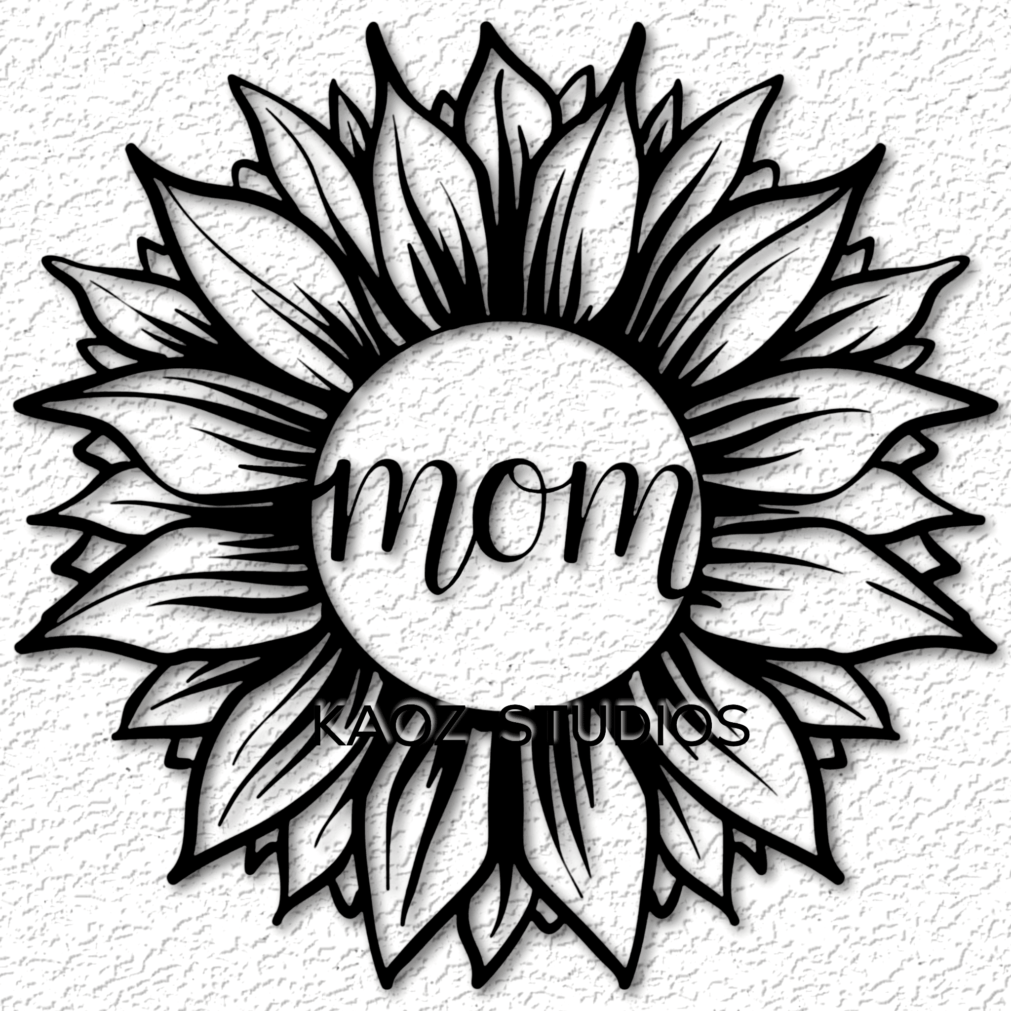 mom sunflower wall art mothers day wall decor 3d model