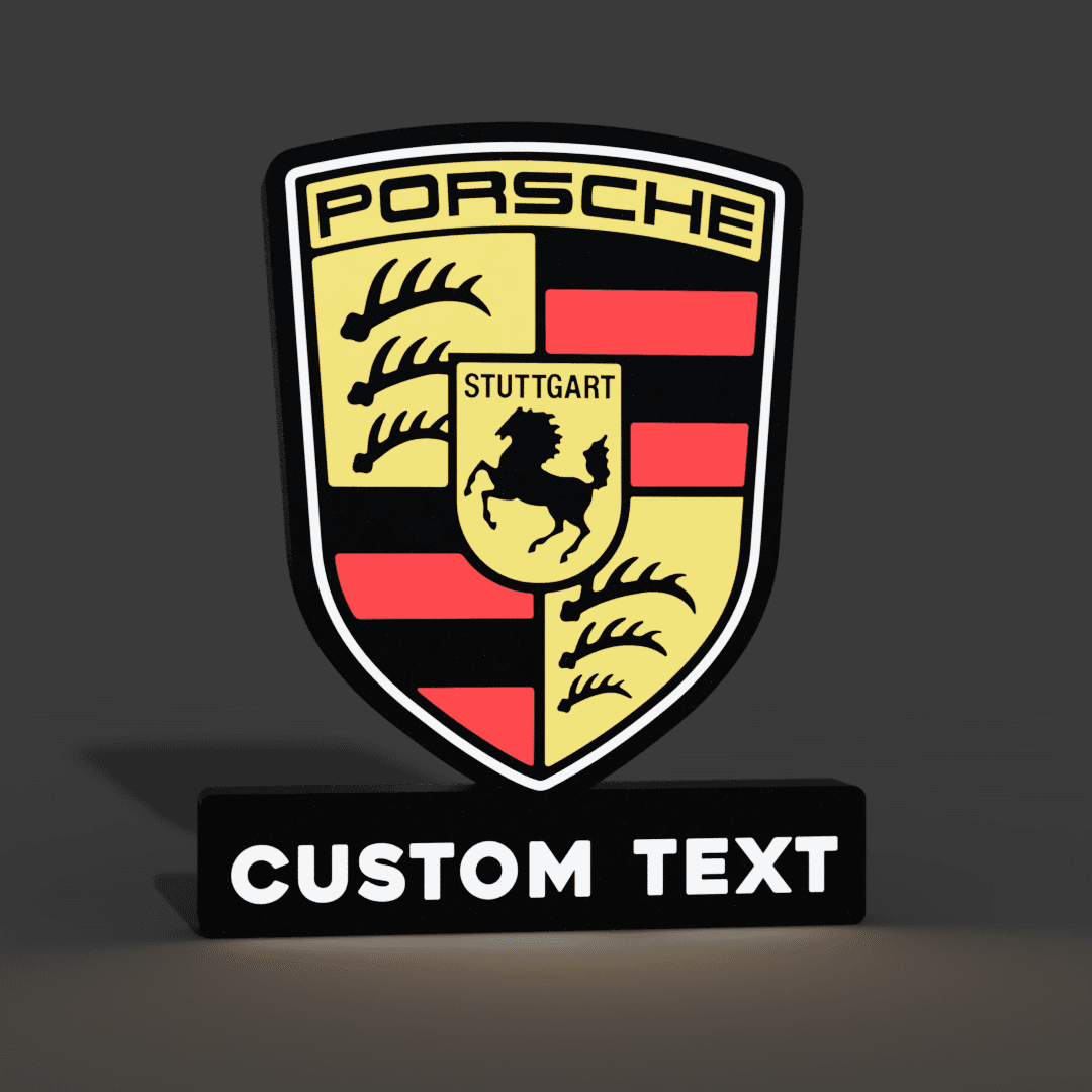 Porsche Customizable Lightbox LED Lamp 3d model