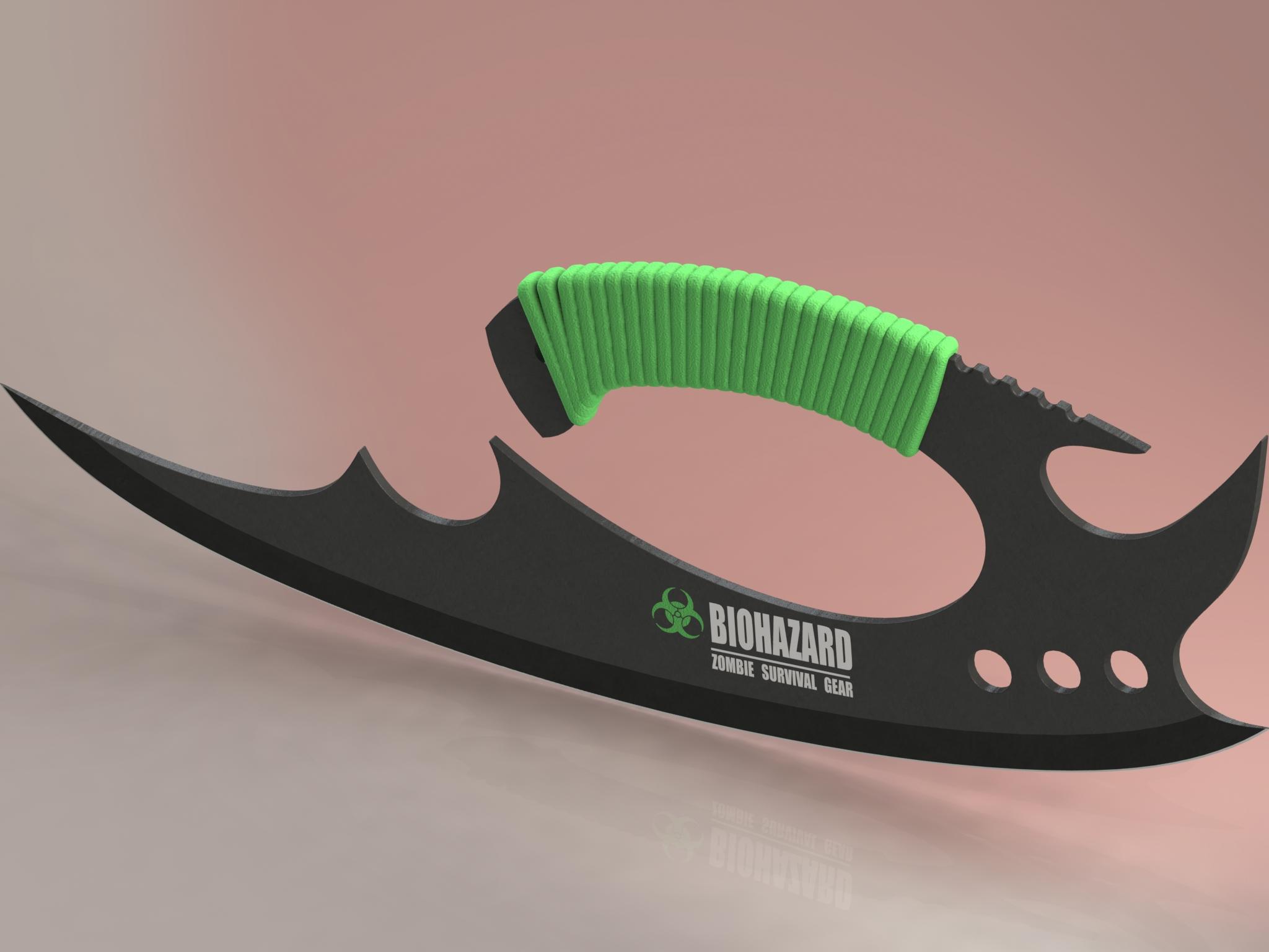 Biohazard knife (Cuchillo biohazard) 3d model